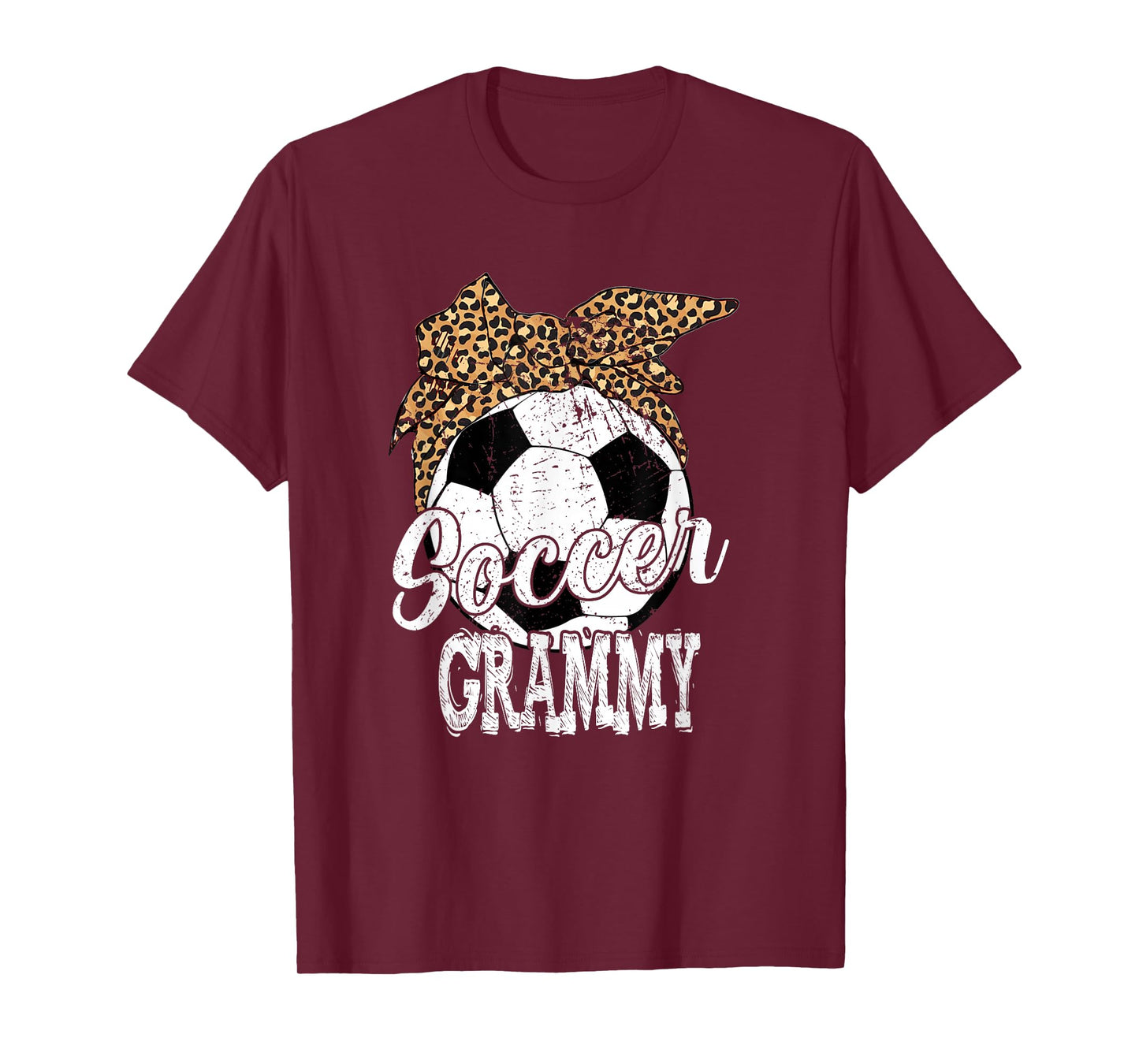 Soccer Grammy Leopard Funny Mothers Day T-Shirt