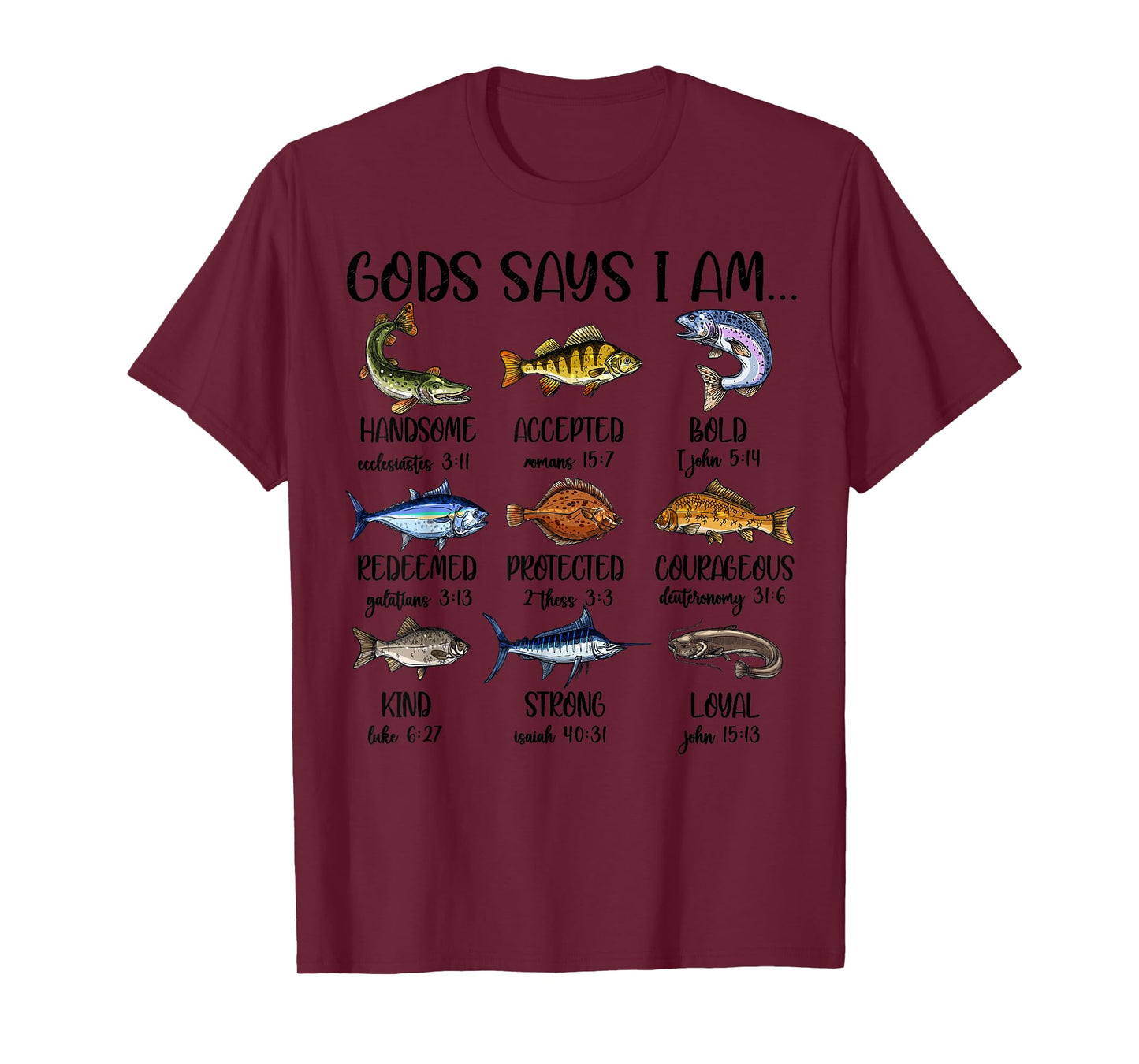 Christian God Says I Am Fishing Toddler Boy Kids Men Jesus T-Shirt