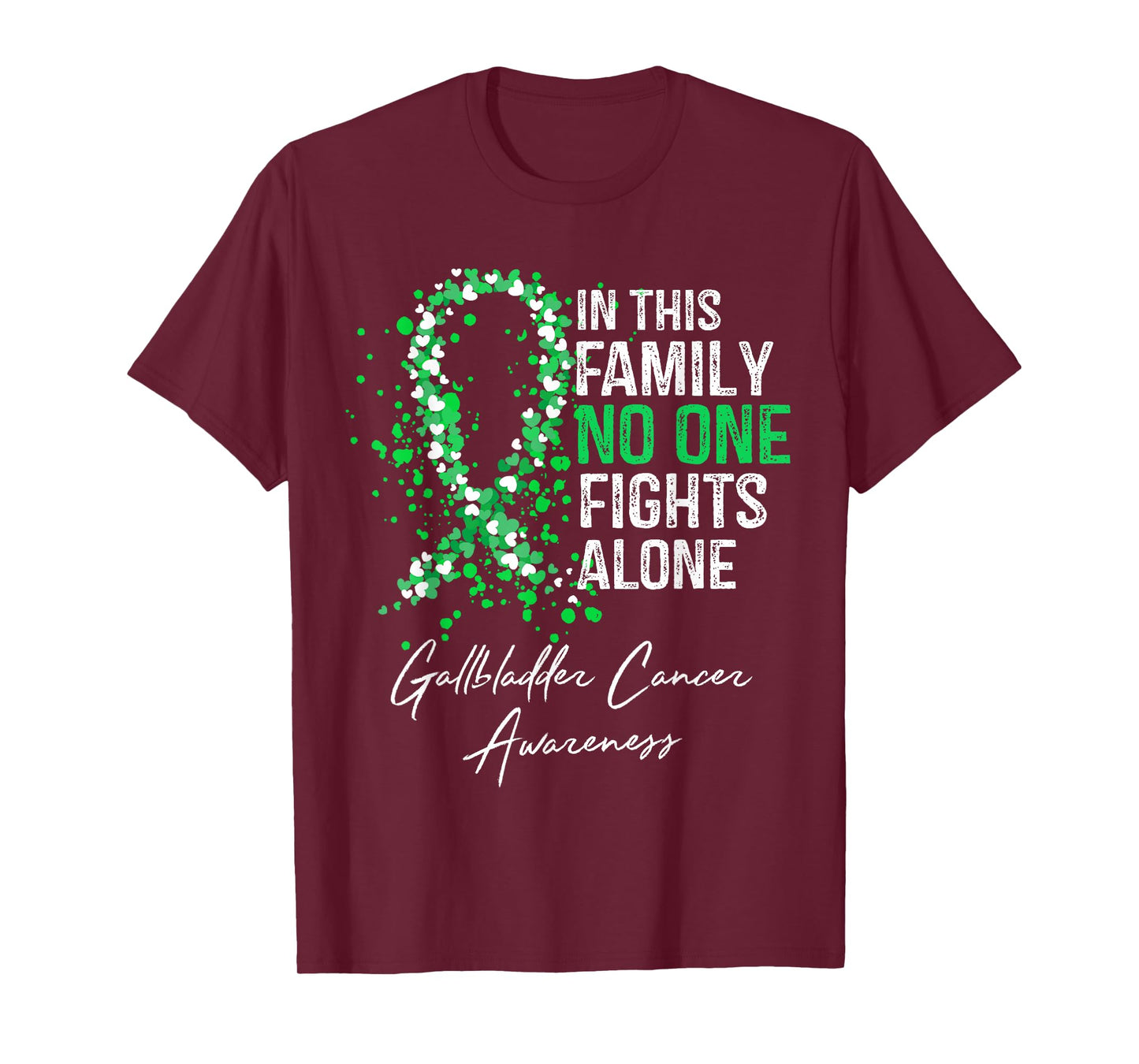 In This Family No One Fights Alone Shirt Gallbladder Cancer T-Shirt