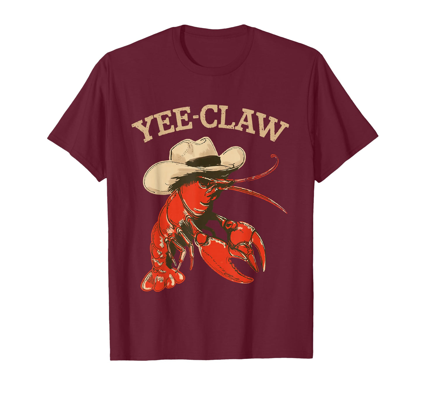Yeeclaw Western Cowboy Crawfish Boil Summer Seafood Lobster T-Shirt