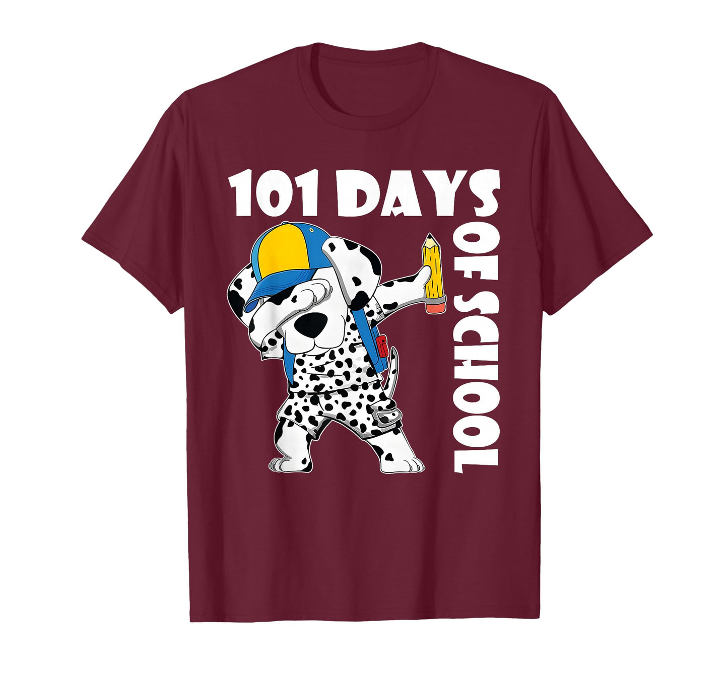 Happy 101 Days School Cute Dog 100 Days Dab Teacher Student T-Shirt