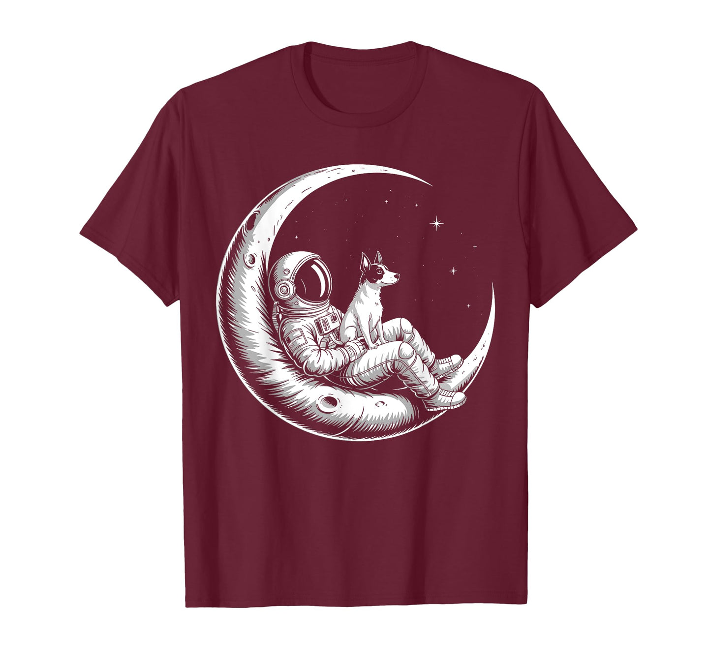 Rat Terrier Astronaut Galaxy Moon Dog Lovers T-Shirt