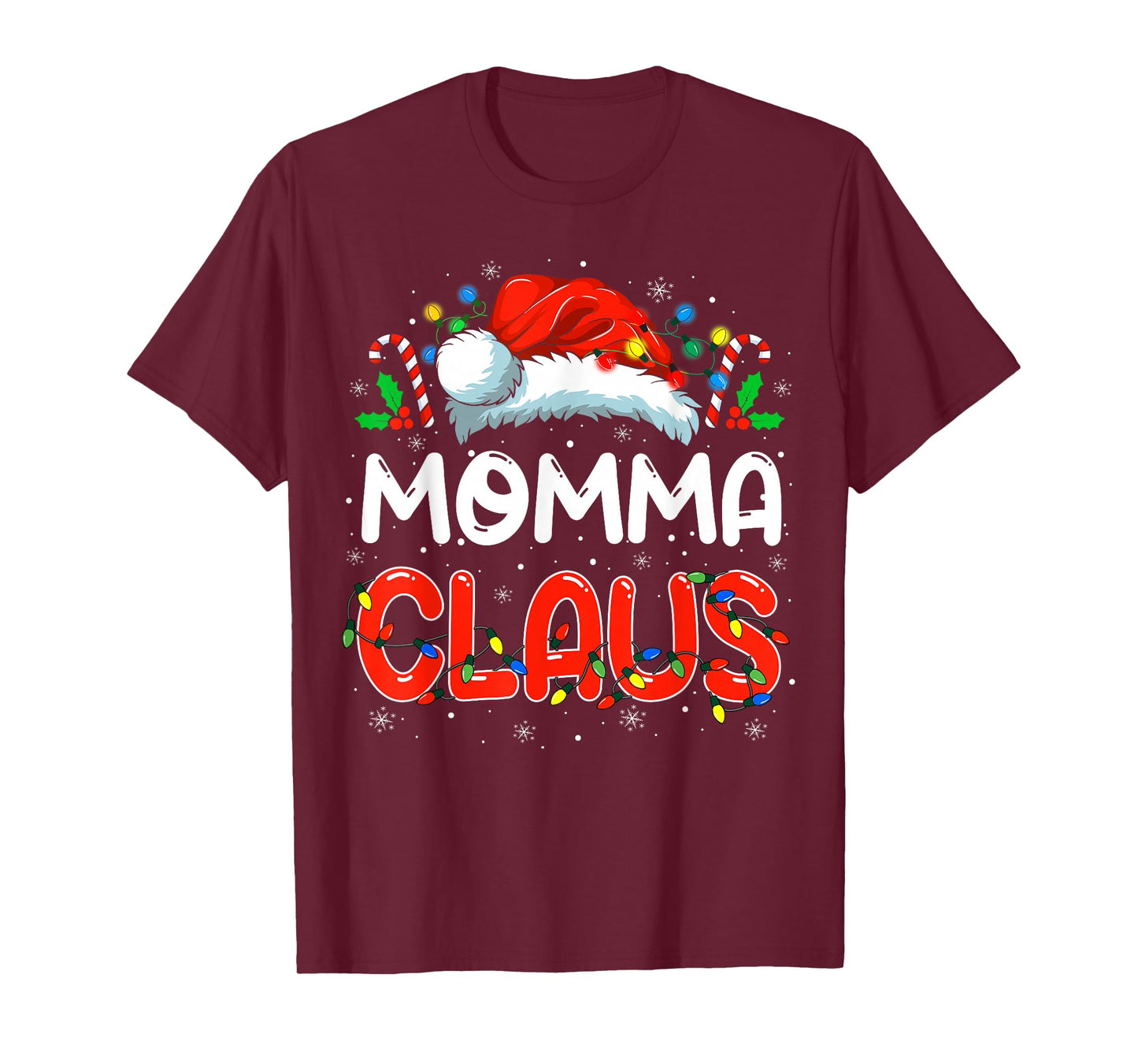 Momma Claus Christmas Family Matching Pajamas Funny Xmas T-Shirt