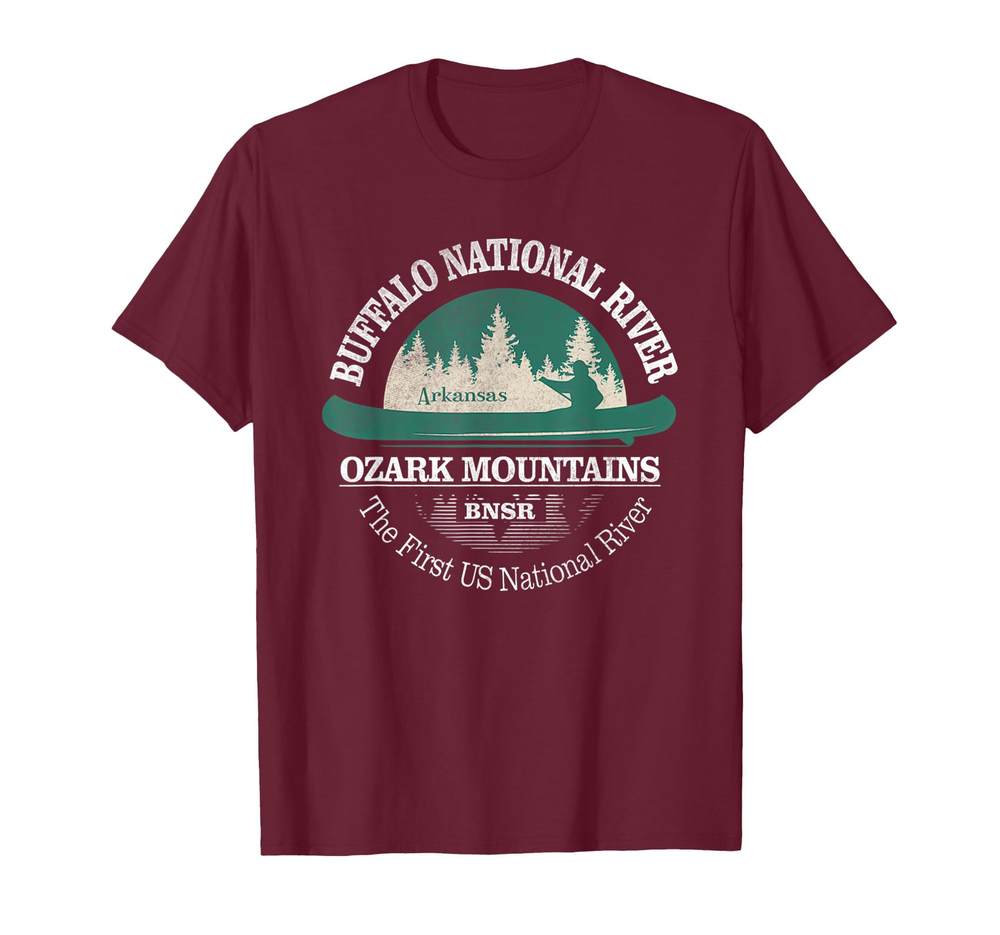 Vintage Nature Buffalo National River Hiking Mountain T-Shirt
