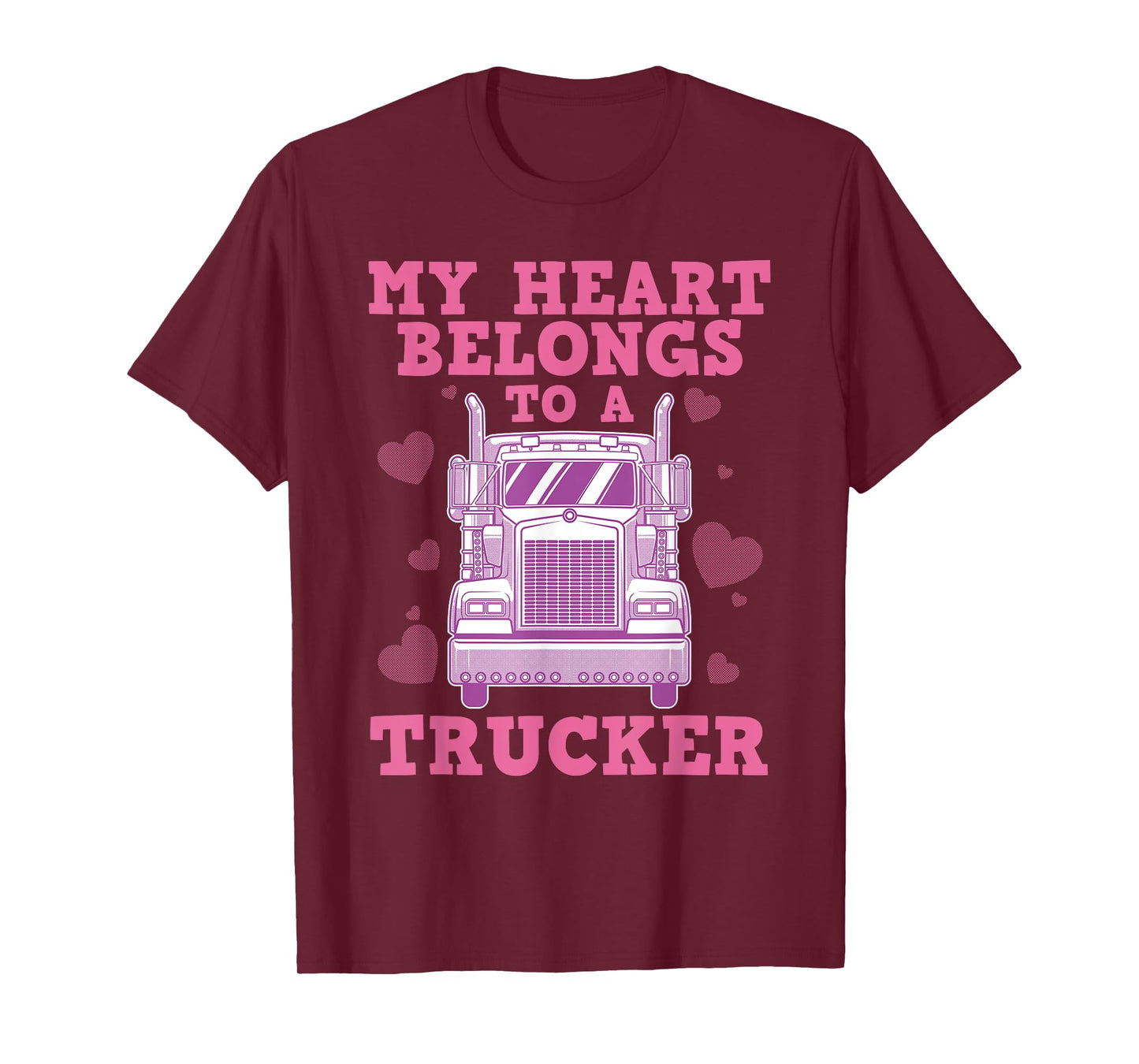 Cool Truckers Wife Gift For Women Funny Truck Driver Girl T-Shirt