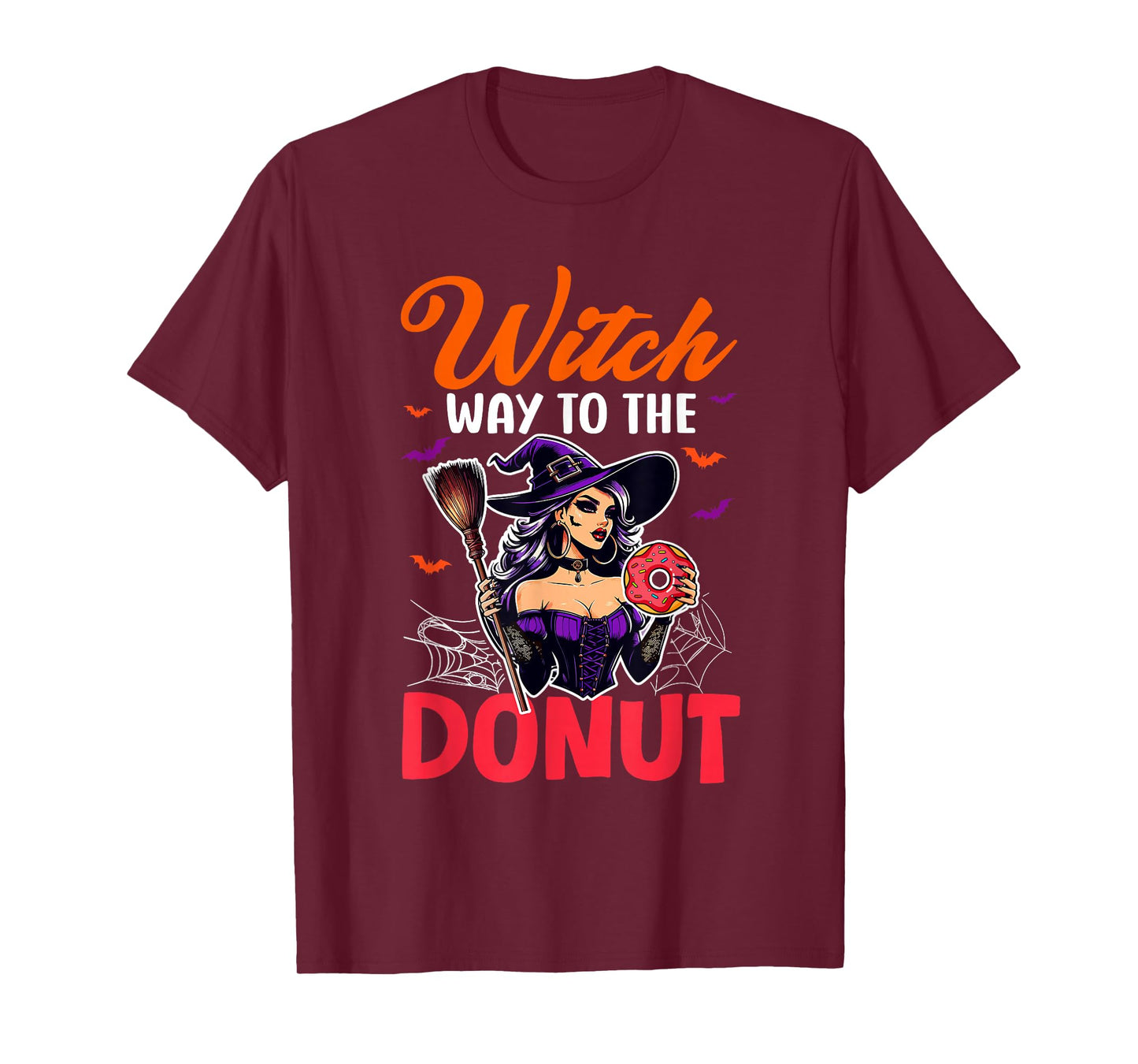 Way to The Donut Halloween Witch Funny Costume Food Lover T-Shirt