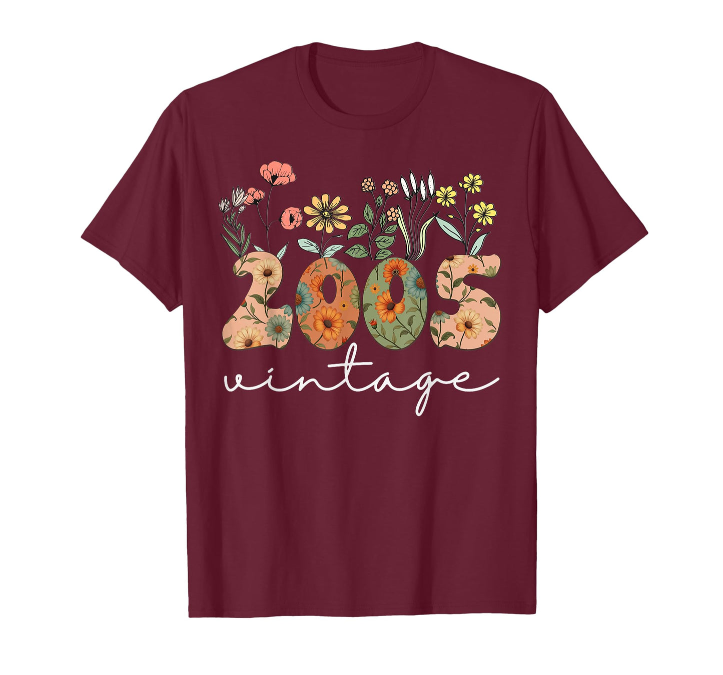 20 Years Old Vintage 2005 18th Birthday Tee Wildflower Women T-Shirt