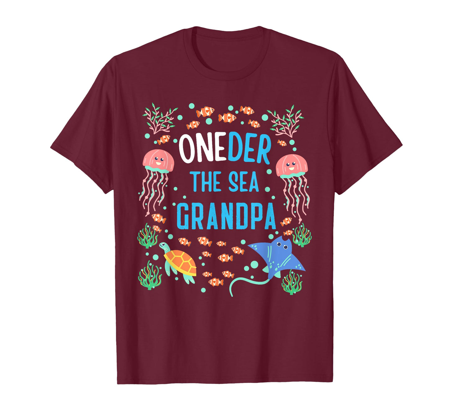 OneDer The Sea Grandpa 1st Birthday Matching T-Shirt