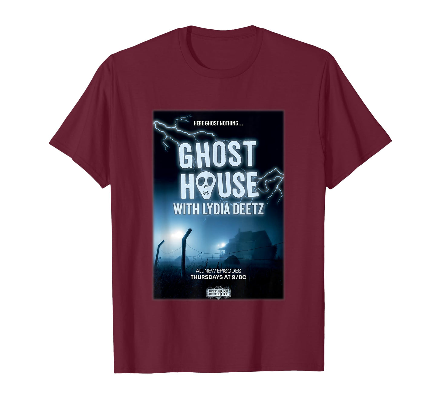 Beetlejuice Beetlejuice Ghost House With Lydia Deetz Poster T-Shirt