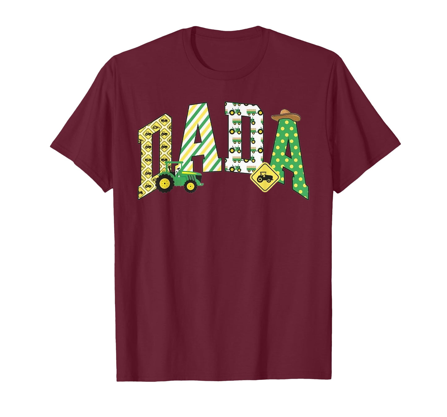 Dada of the Birthday Boy Tractors Farm Trucks Family Party T-Shirt