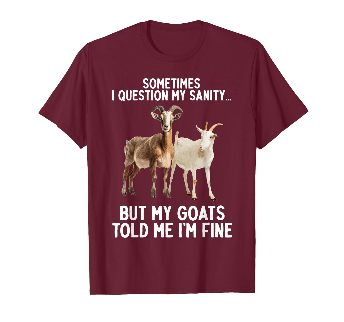 Funny Goat Design T-Shirt for Men, Women & Goat Lovers