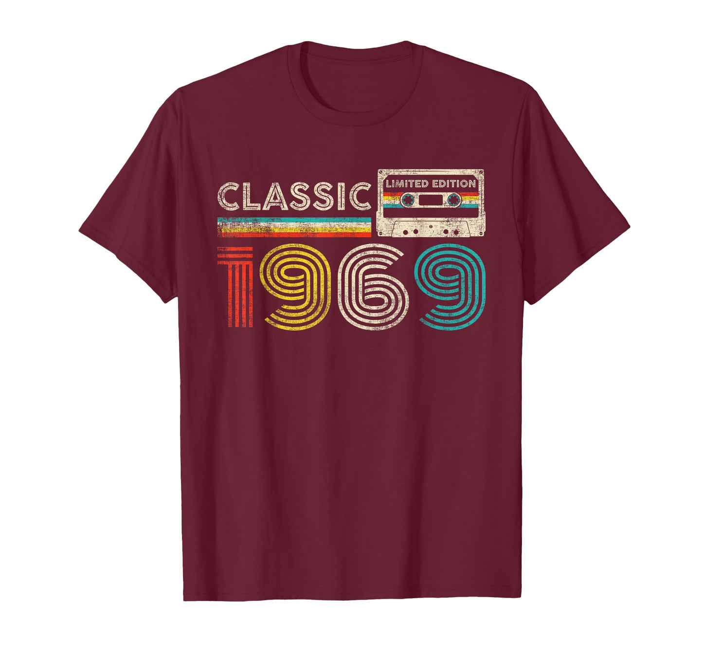 Classic 1969 Vintage 1969 Cassette Tape Men Women Birthday T-Shirt