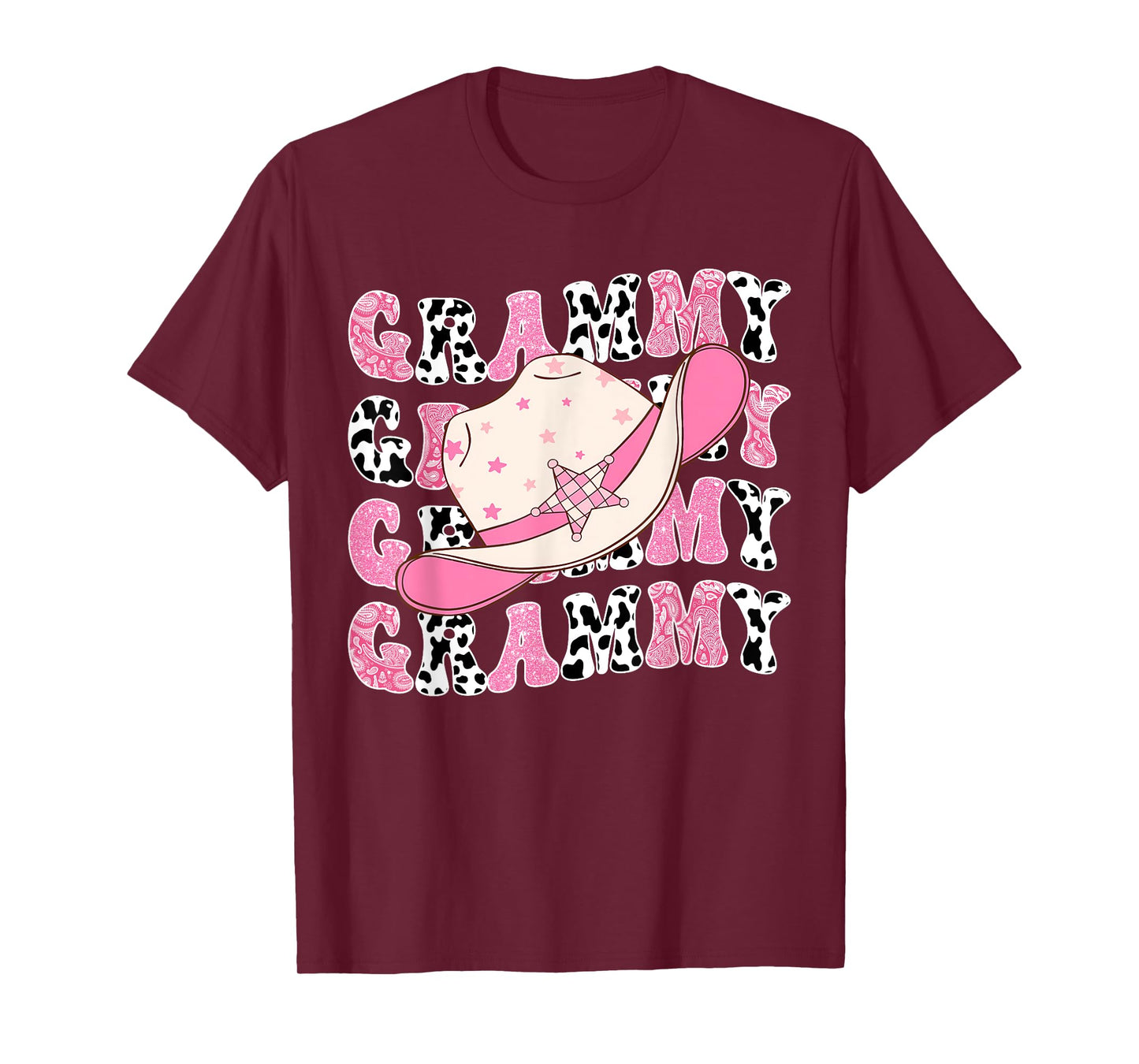 Grammy Pink Rodeo CowGirl Western Retro Groovy T-Shirt
