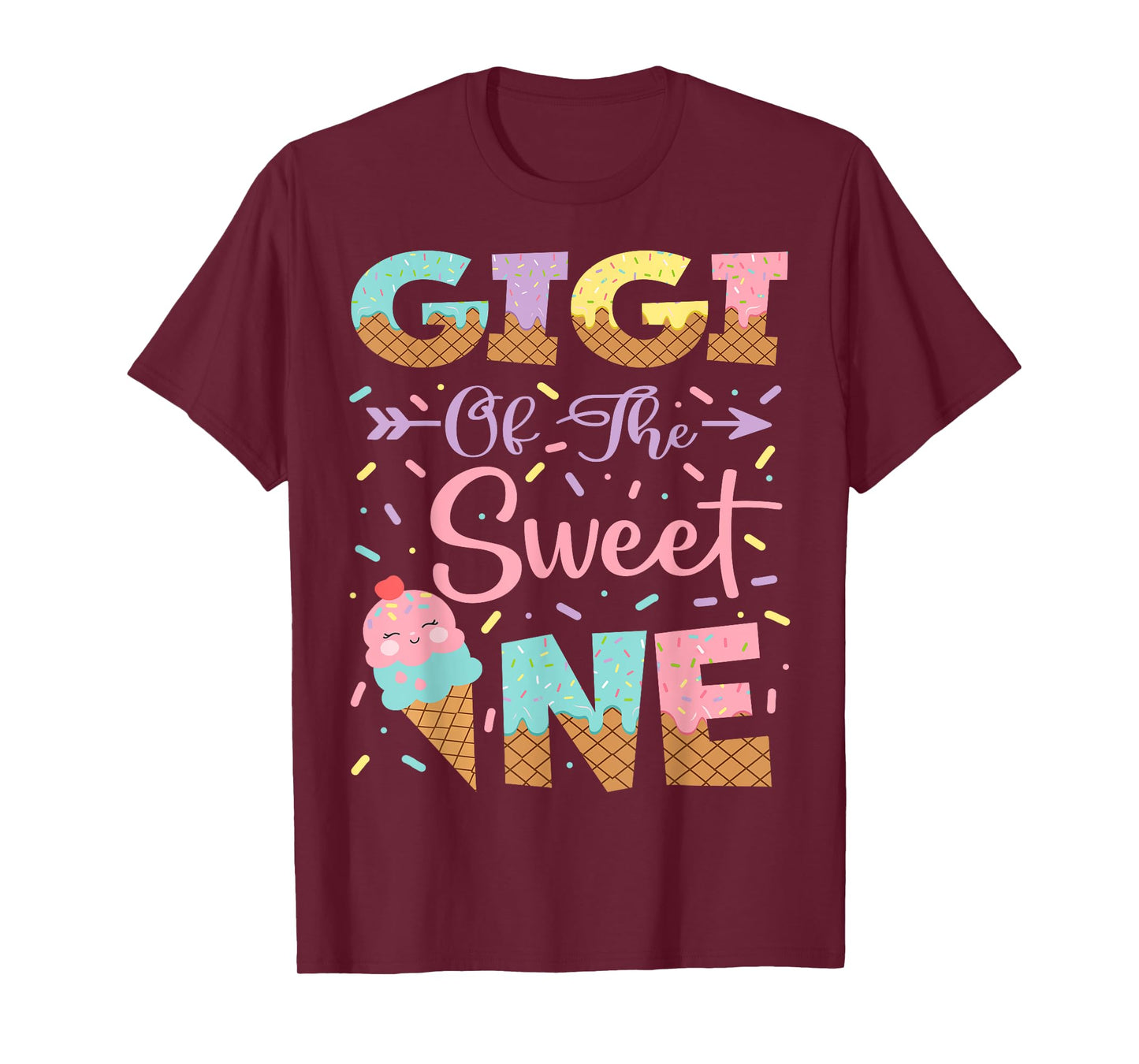 Gigi Of The Sweet One Ice Cream 1St Birthday Girl T-Shirt