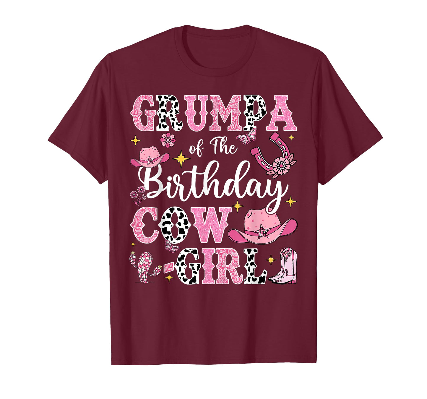 Grumpa Of The Birthday Cow-Girl Rodeo Cow Girl Birthday T-Shirt