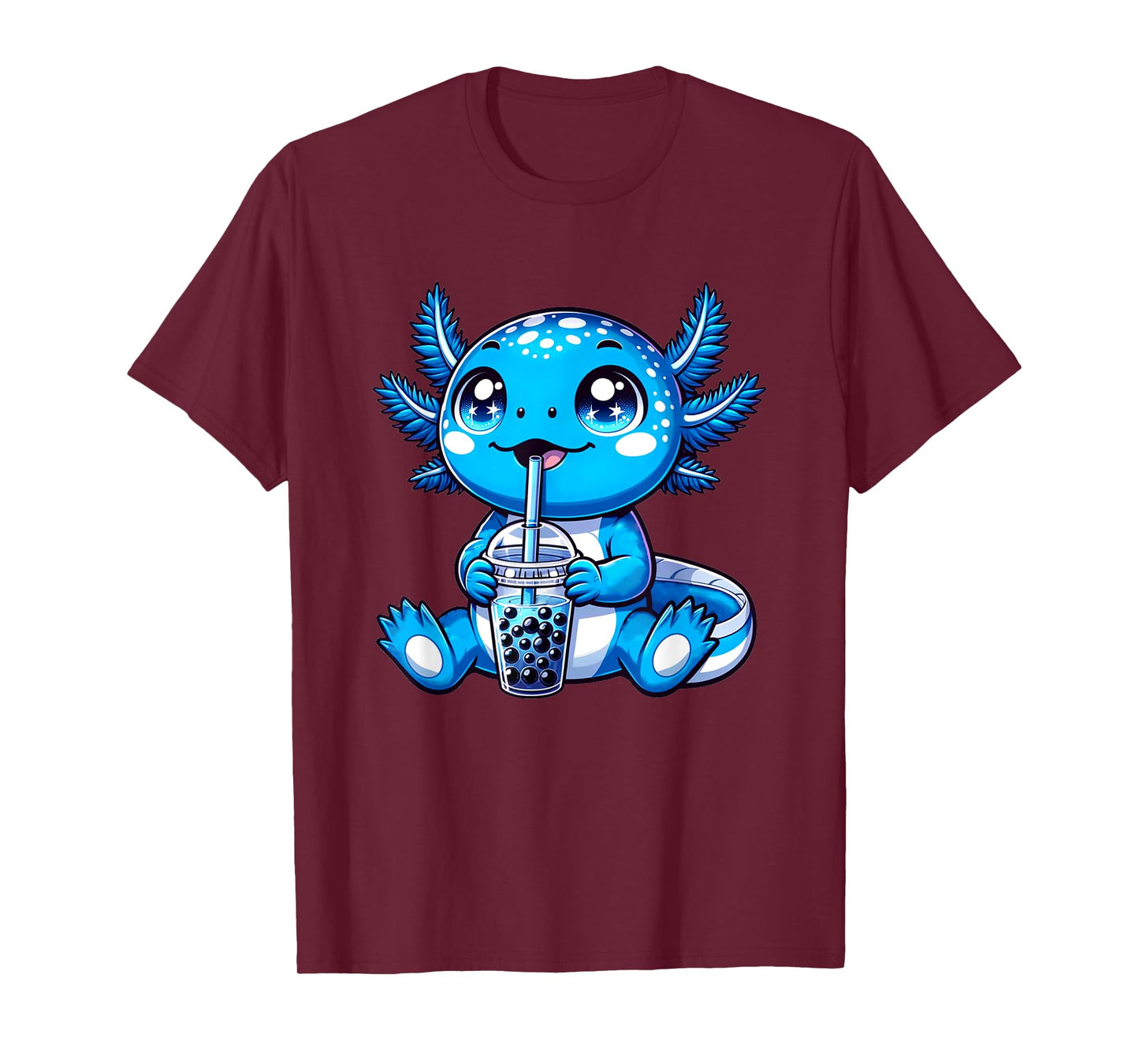 Kawaii Axolotl Boba Tea Anime Bubble Tea Axolotl T-Shirt