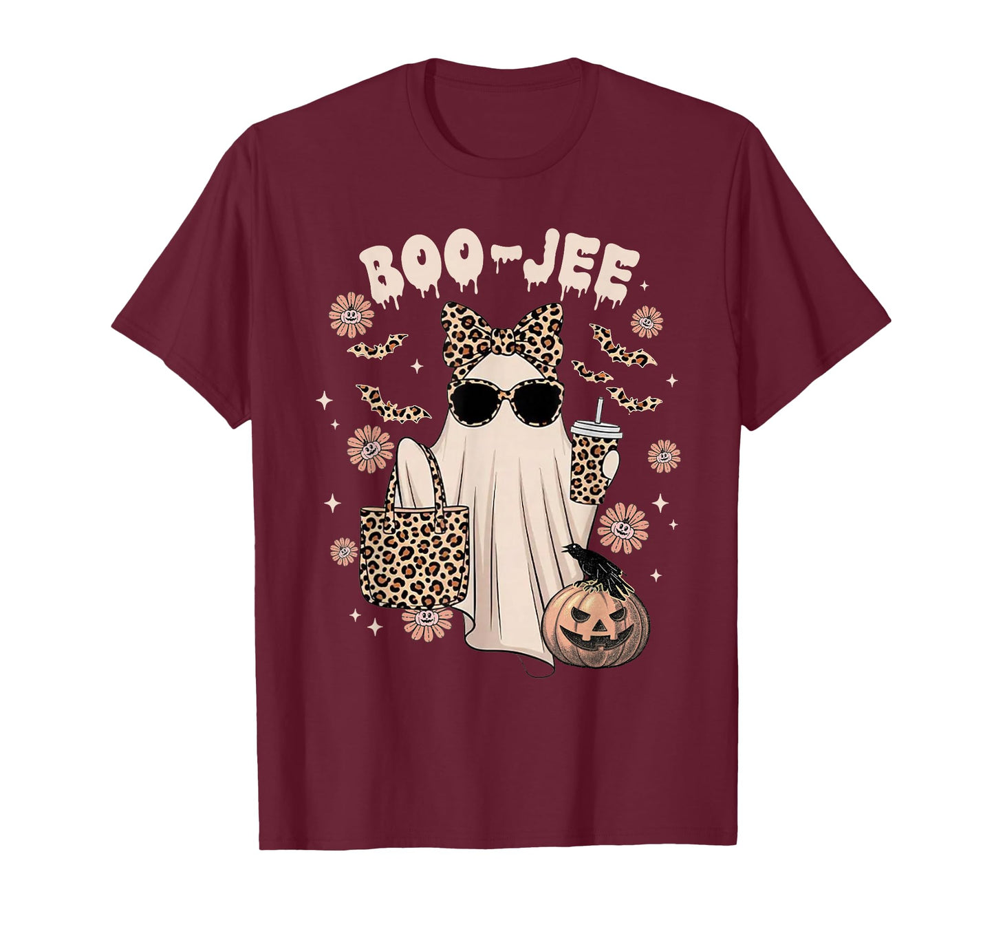 Boo JEE Ghost Shirt Spooky Vibes Halloween Boujee Women T-Shirt