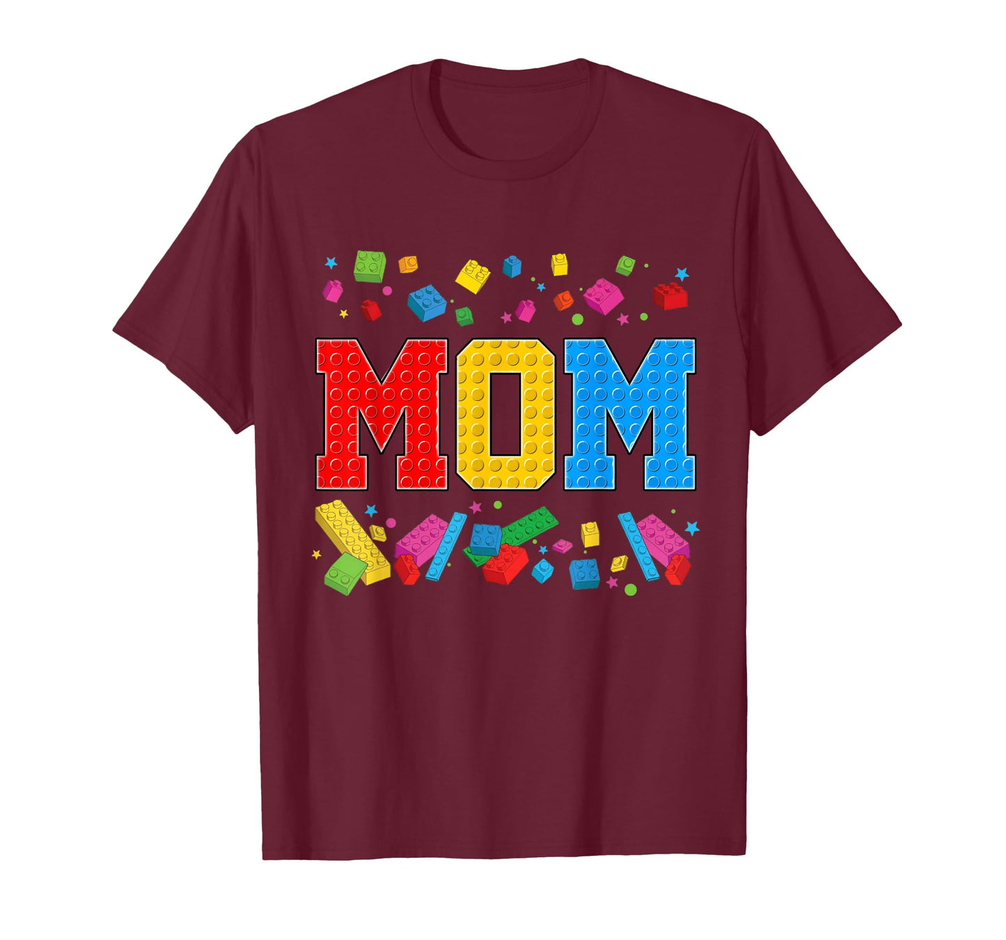 Mom Of The Birthday Boy Shirt Building Block Birthday Party T-Shirt