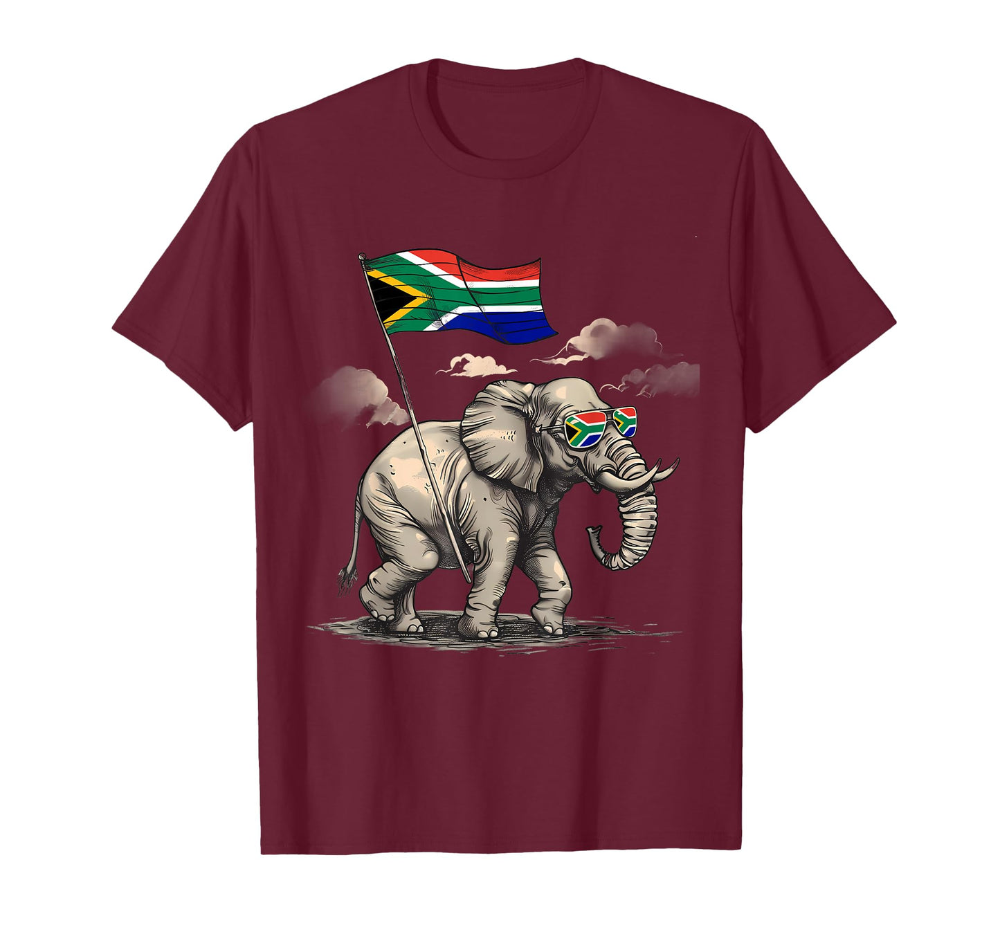 South Africa Flag Wildlife Elephant South African Roots T-Shirt
