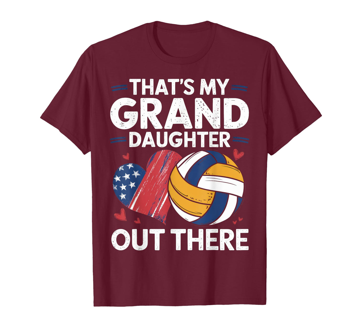 That's My Granddaughter Out There Grandma Grandpa Volleyball T-Shirt