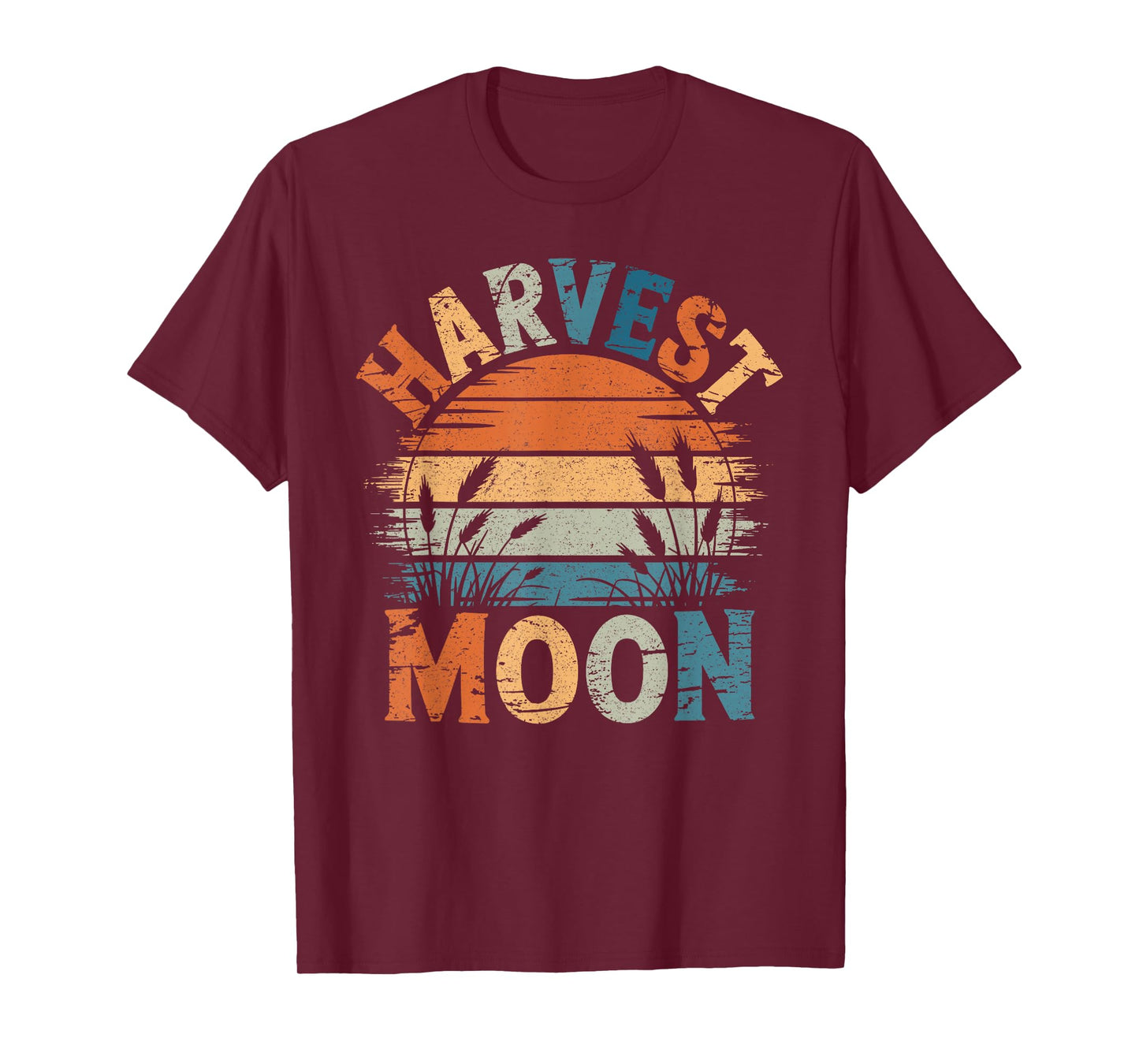 Vintage Harvest Moon s, Mens Womens Autumn Fall T-Shirt