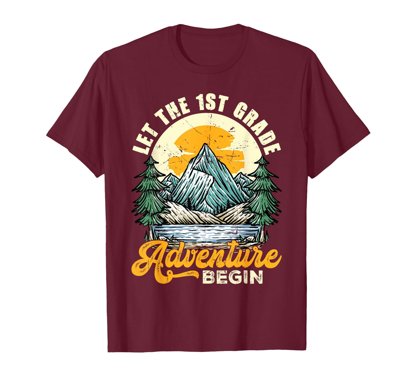 Retro Let The 1st Grade Adventure Begin Back To School Boys T-Shirt