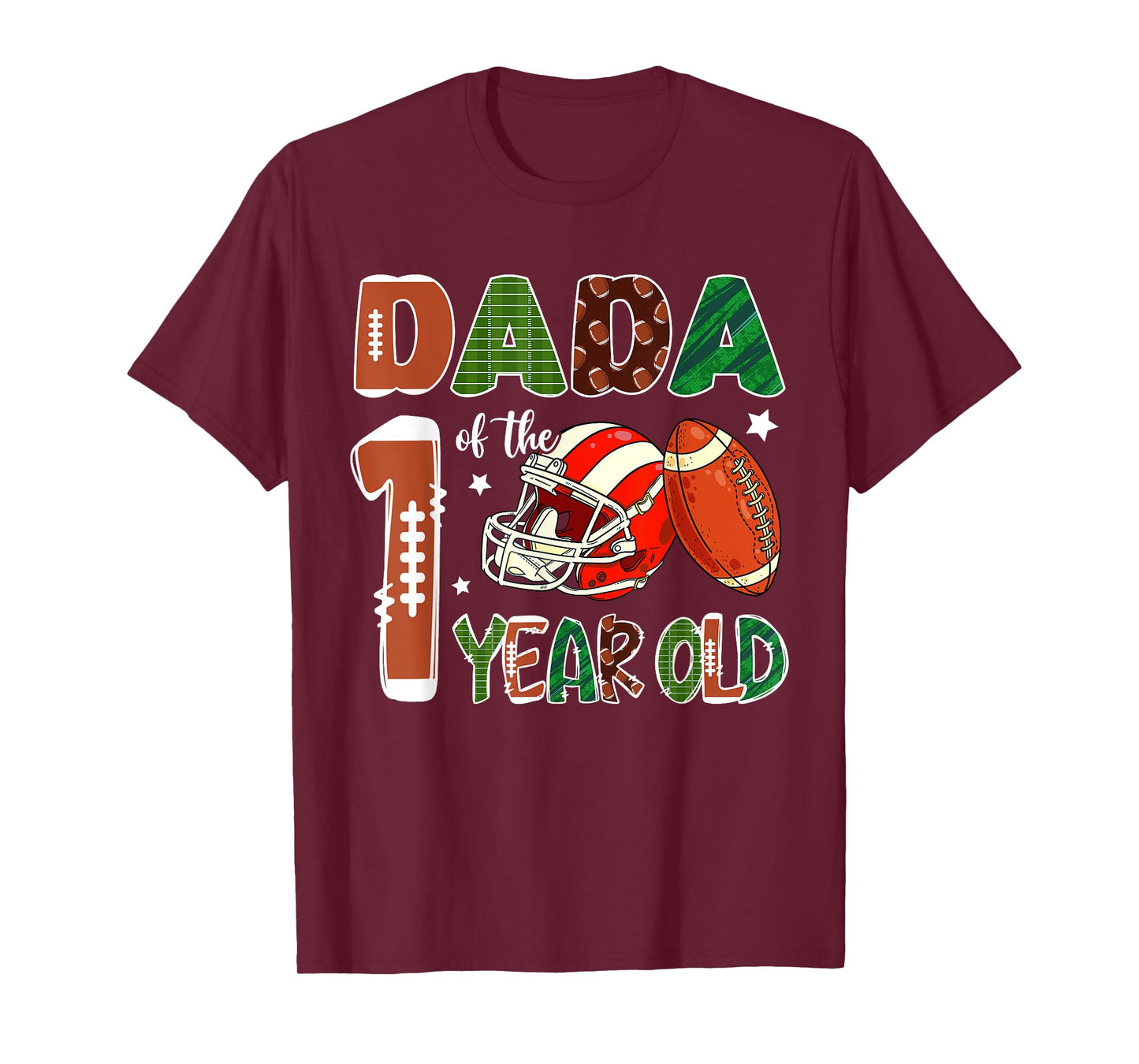 Dada Of The 1 Year Old Football Themed 1st Birthday Party T-Shirt