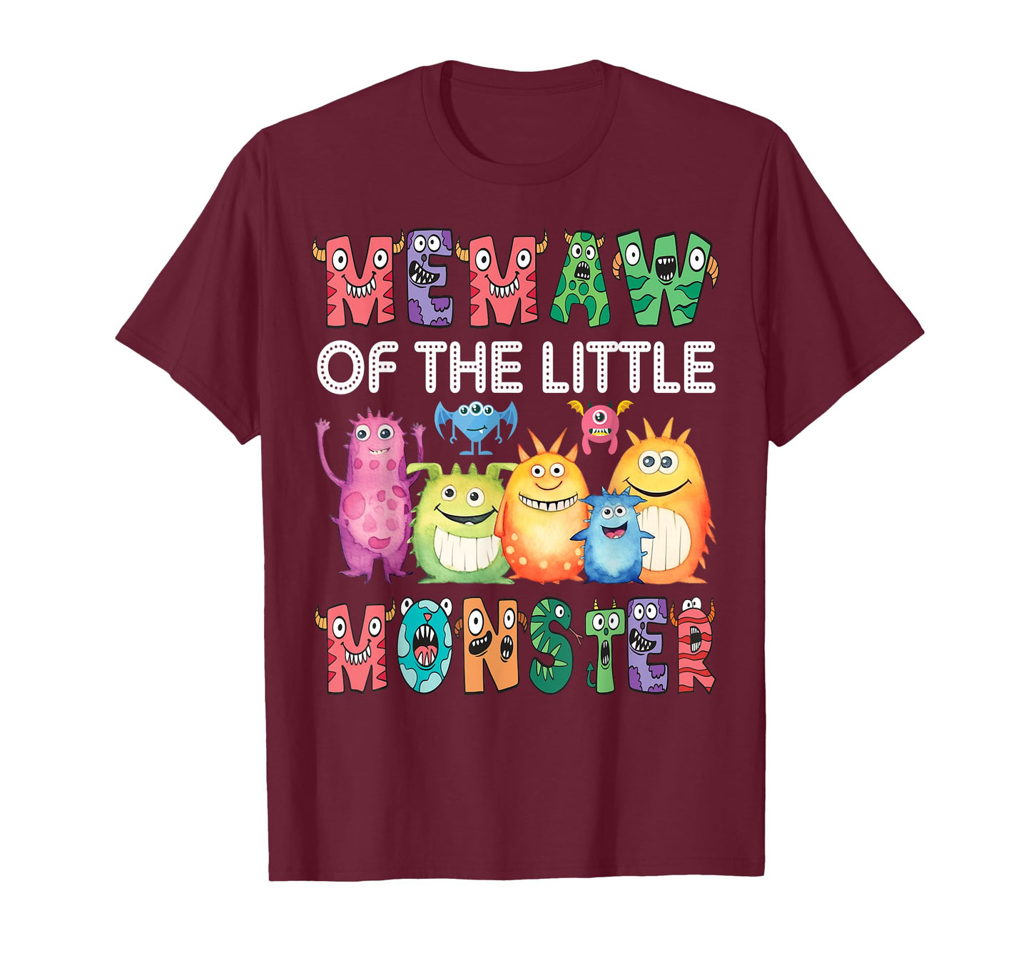 Memaw Of The Little Monster Kids 1St Birthday Party T-Shirt
