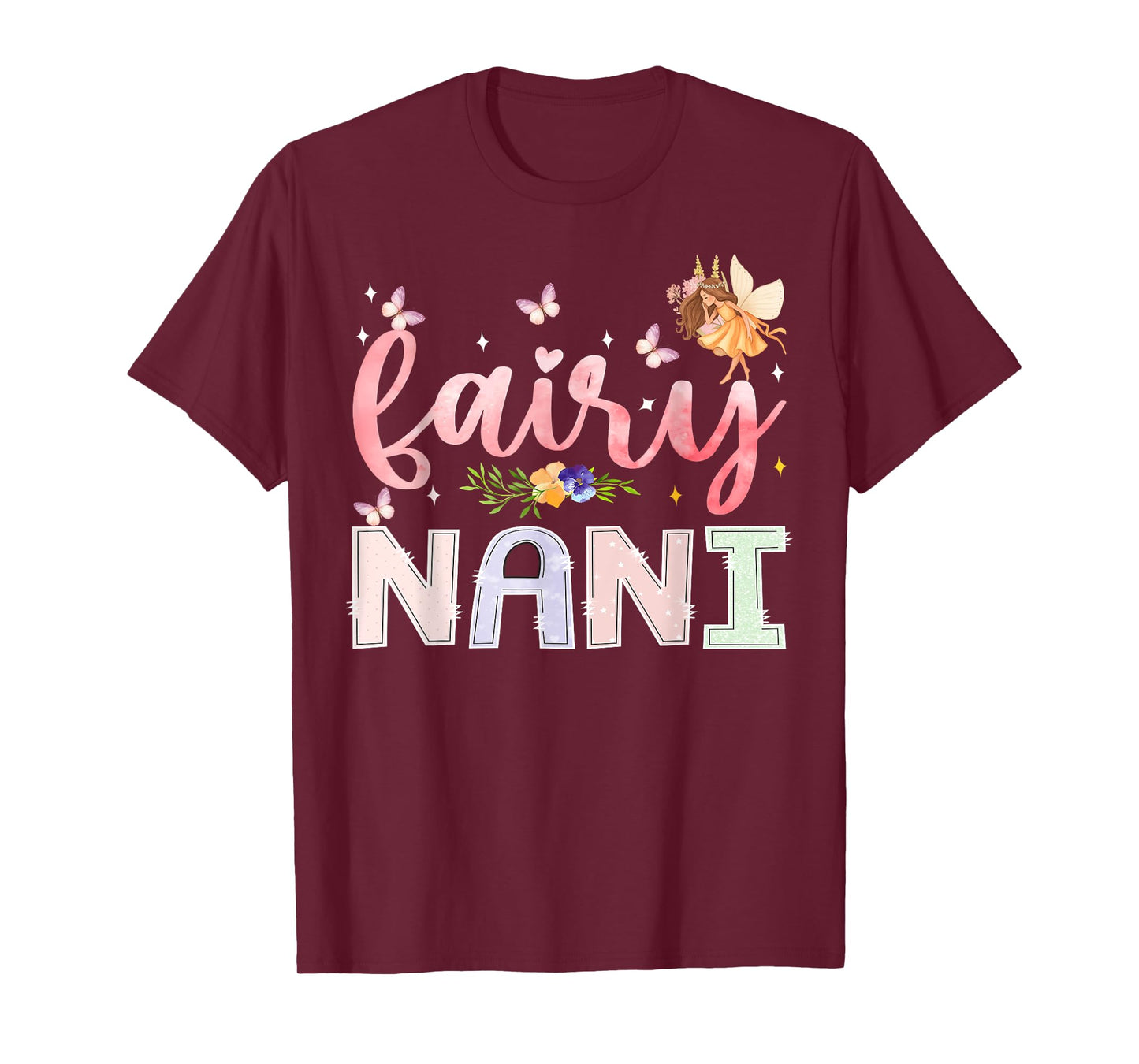 Fairy Nani Magical Floral Birthday Girl Fairytale Family T-Shirt