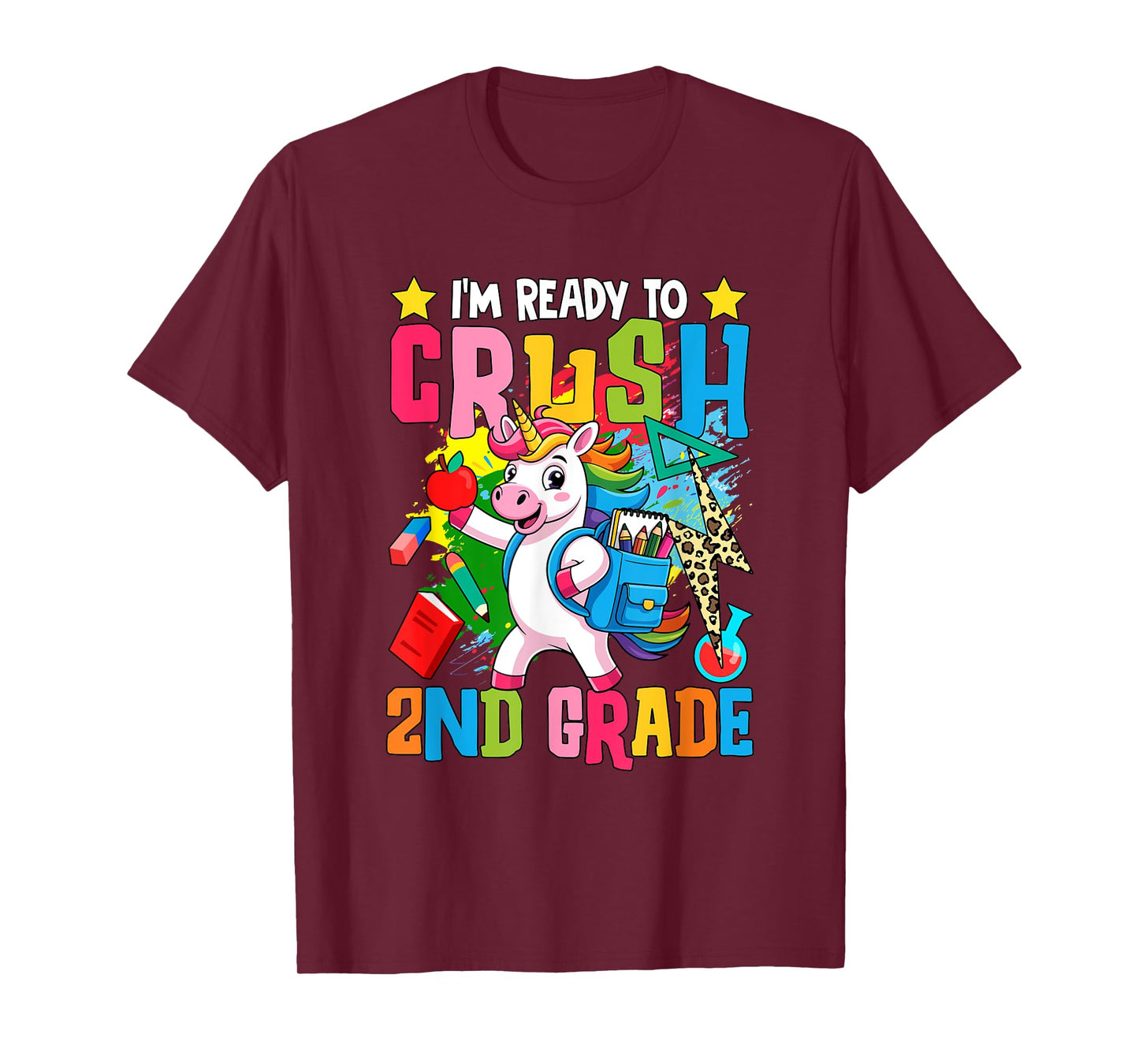 Ready To Crush 2nd Grade Dabbing Unicorn Back To School T-Shirt