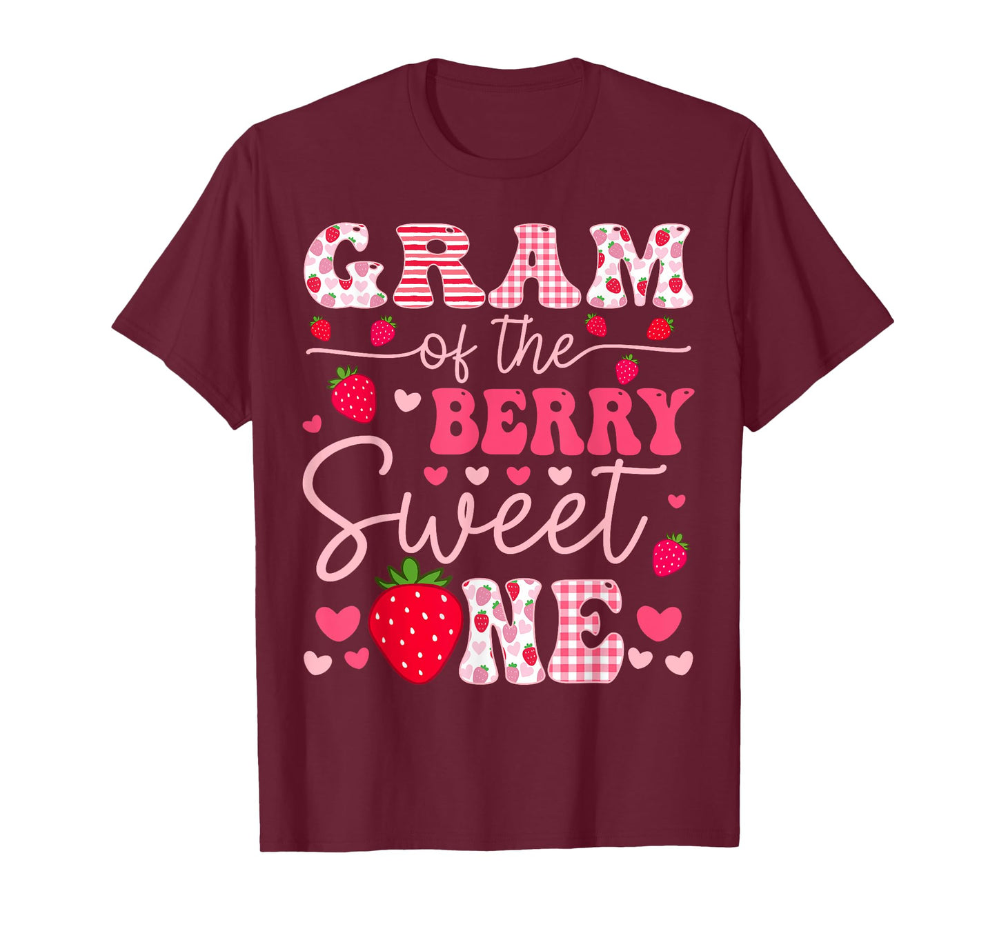 Gram Of The Berry Sweet One Strawberry Groovy T-Shirt