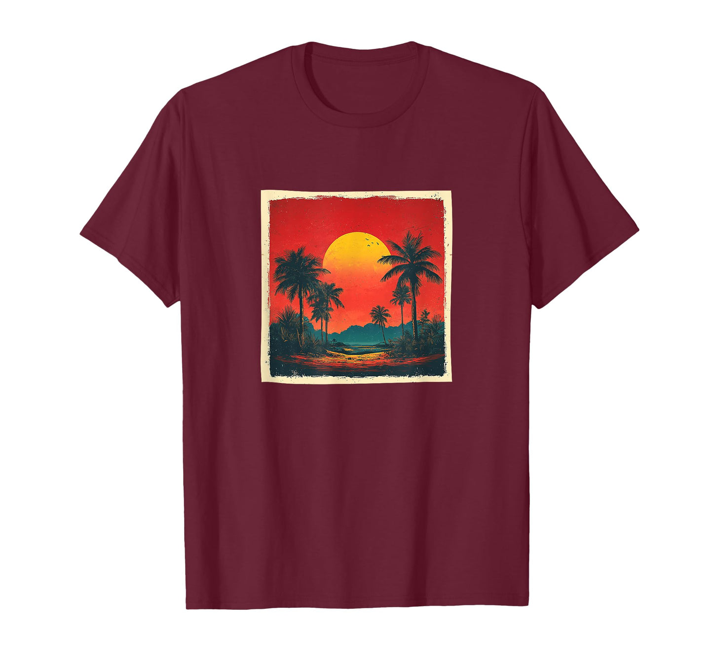 Desert Oasis Vintage Landscape Graphic T-Shirt