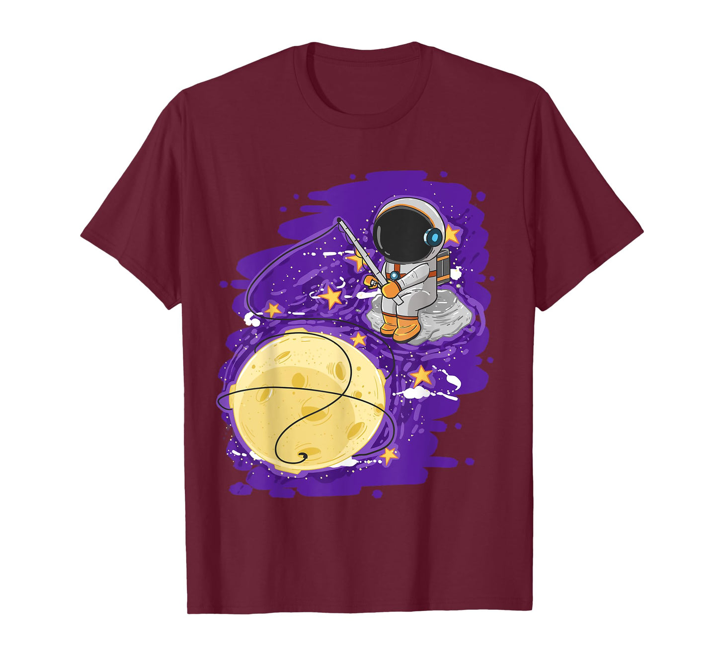 Astronaut Fishing Cute Spaceman Galaxy Space Lover Boys Gift T-Shirt