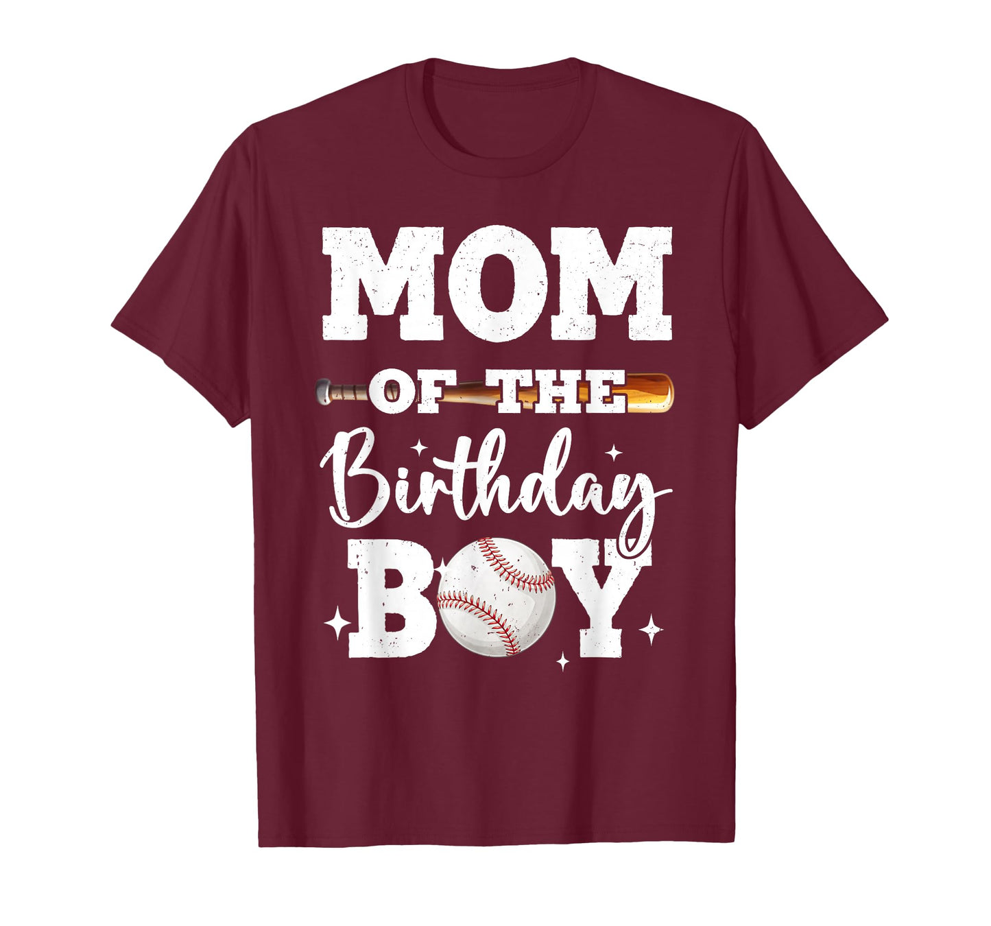 Mom of The Birthday Boy Baseball Bday Family T-Shirt