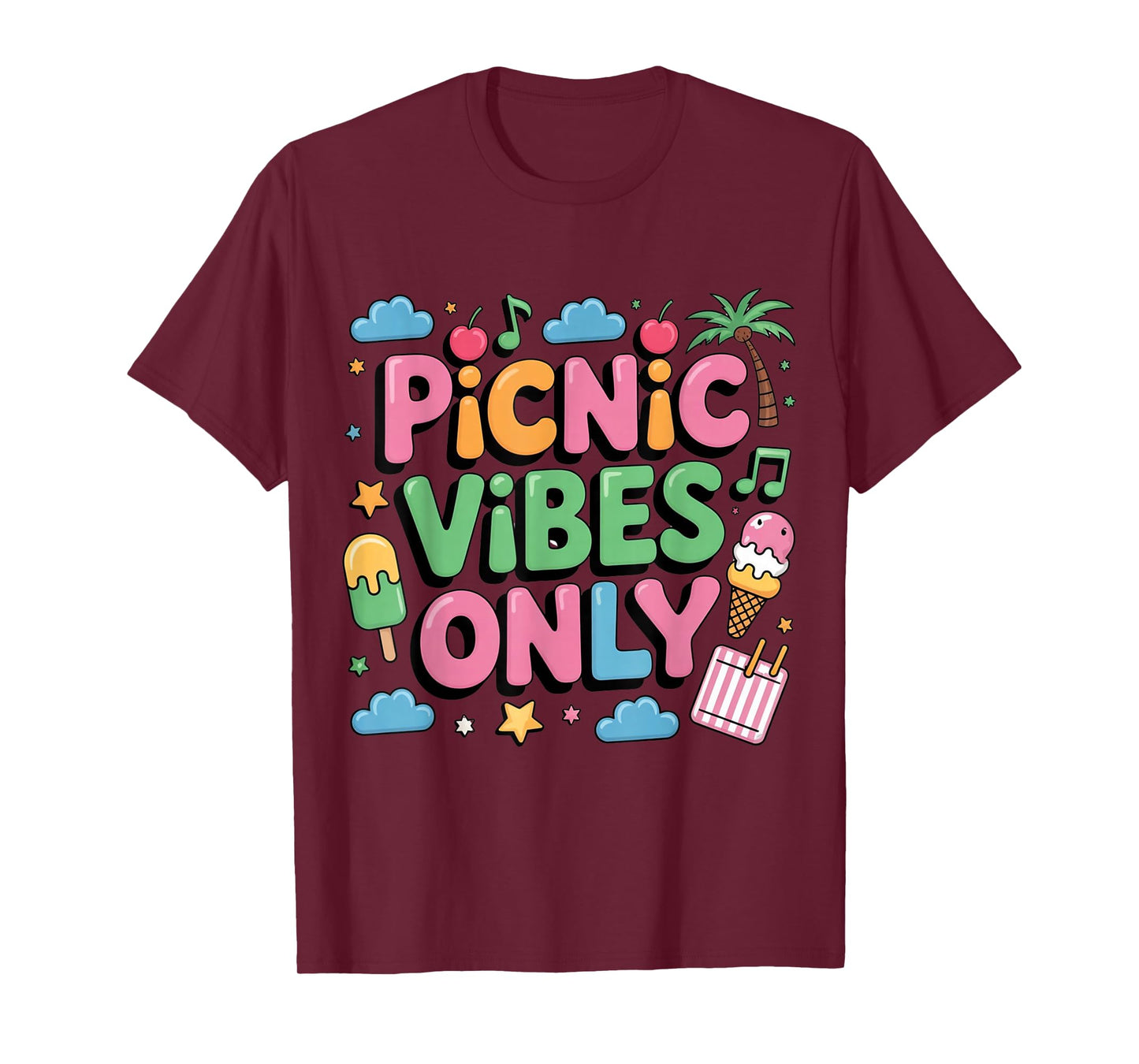 Funny Picnic Vibes Only For Family Matching summer T-Shirt