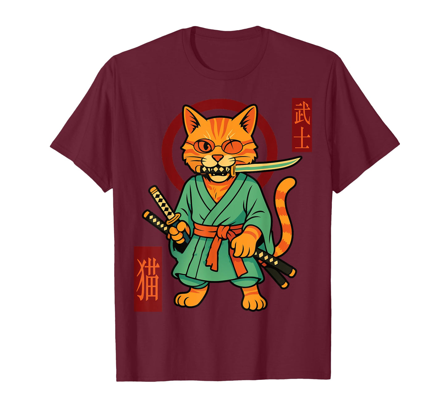 Zoro Pirate - Samurai Cat Anime Funny Manga Warrior T-Shirt