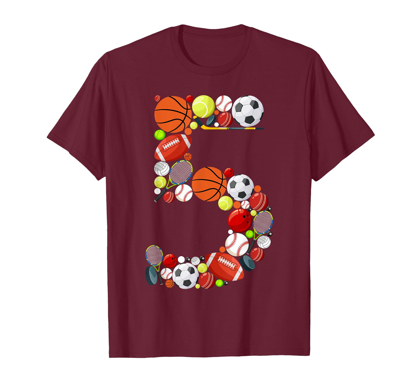 Kids Sports Birthday 5 Year Old 5th Birthday BOY T-Shirt