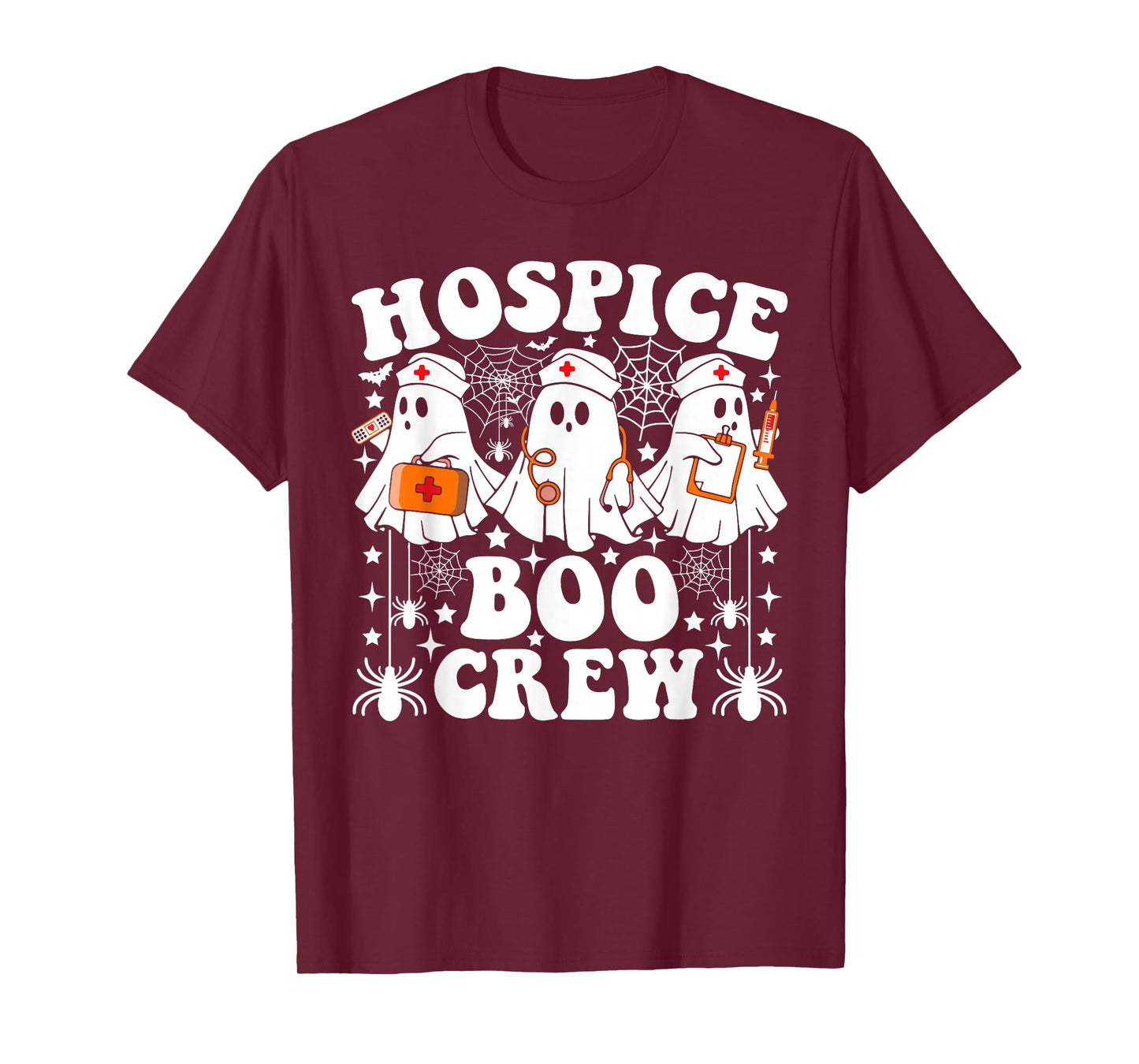 Hospice Boo Crew Nurse Funny Ghost Halloween T-Shirt