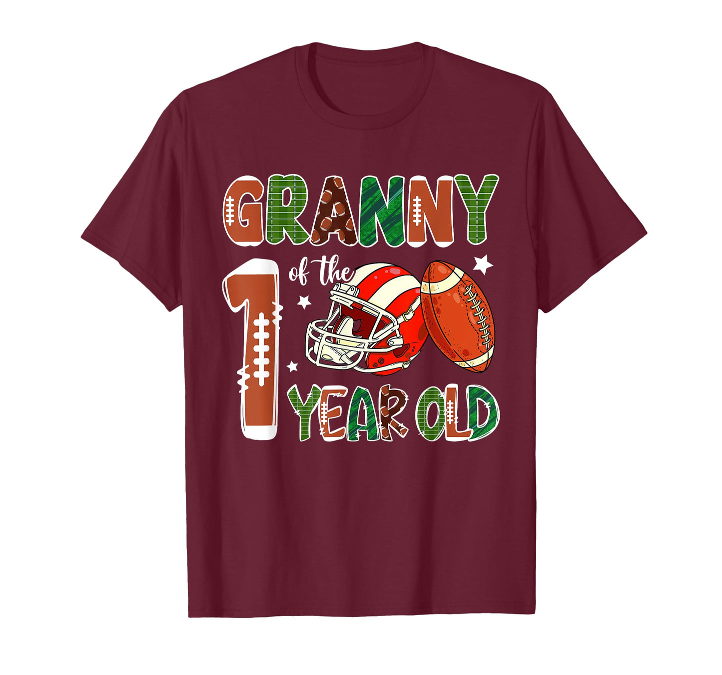 Granny Of The 1 Year Old Football Themed 1st Birthday Party T-Shirt