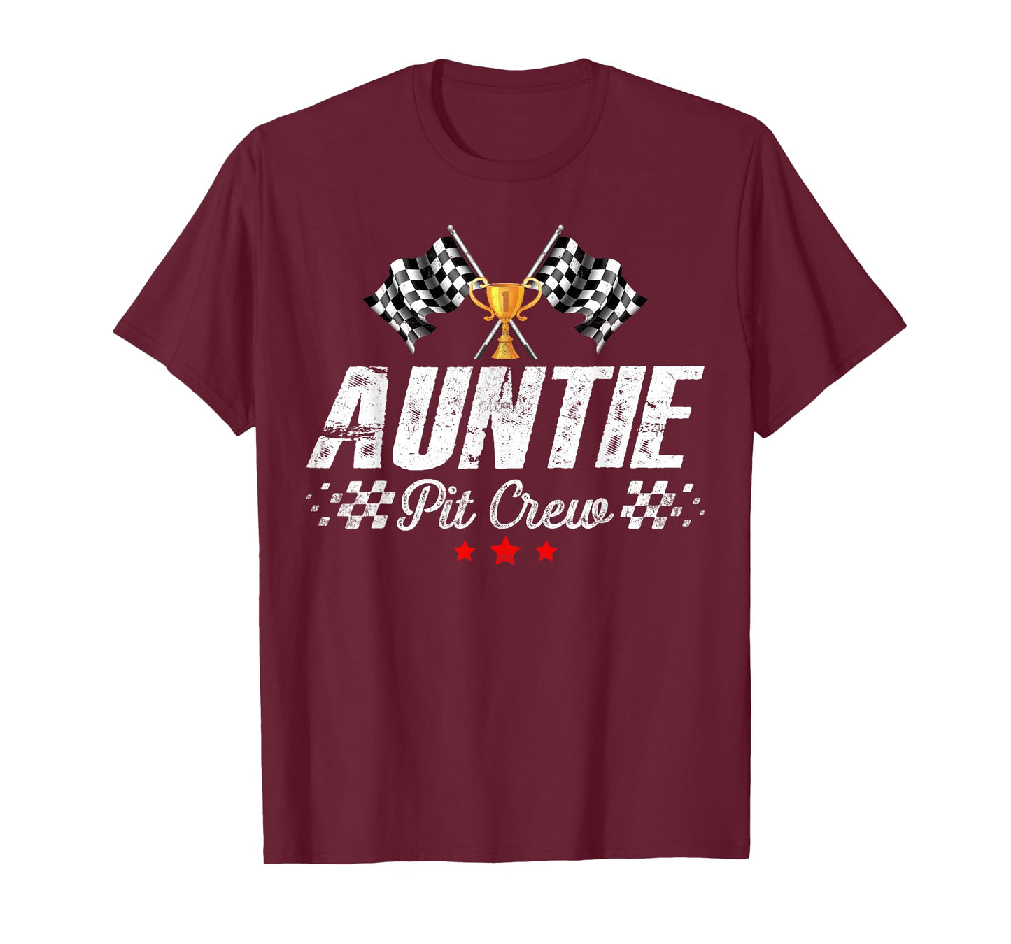 Auntie Pit Crew Race Car Racing Birthday Party Matching T-Shirt