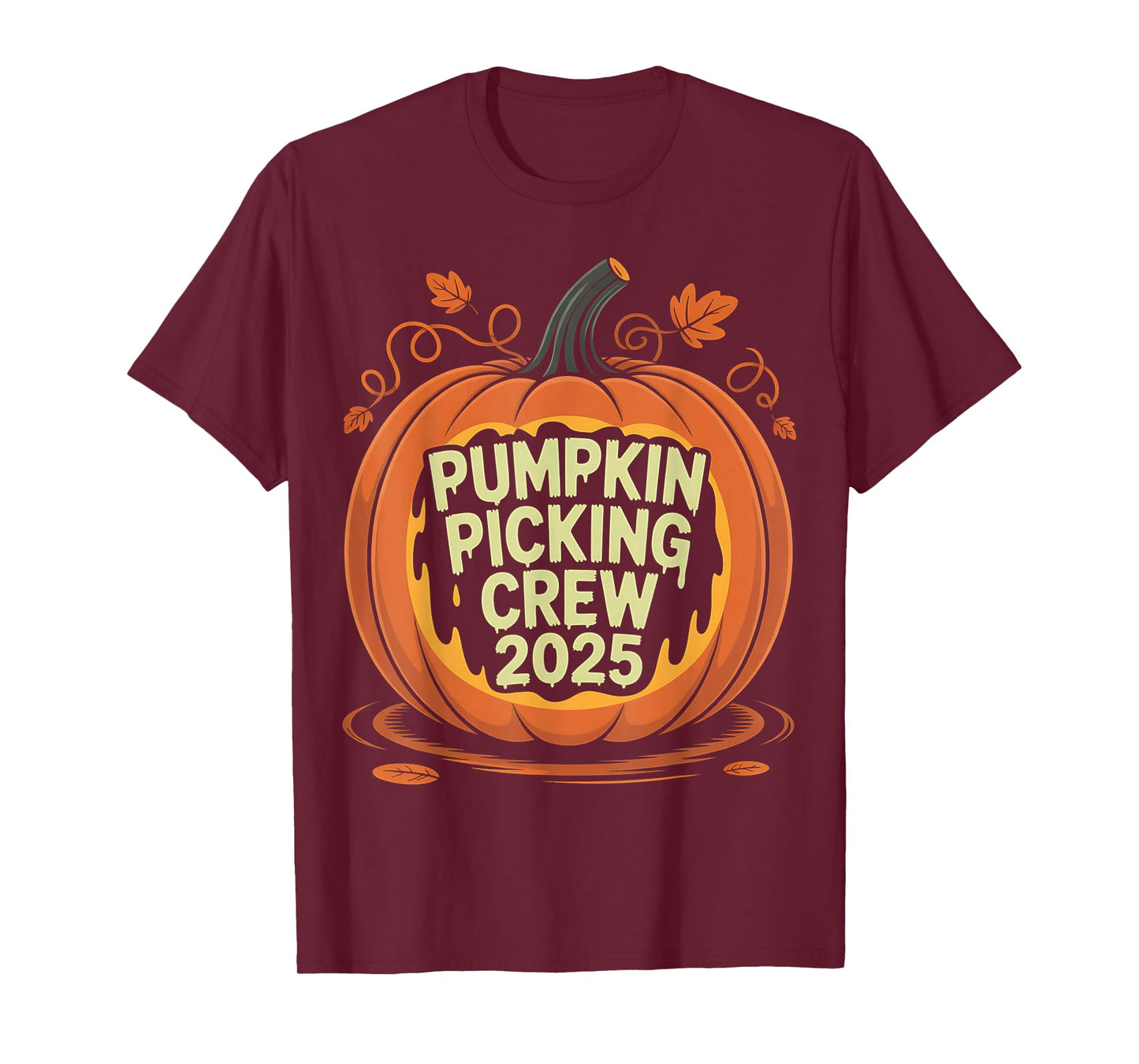 Pumpkin Picking Crew 2025 Halloween Fun T-Shirt