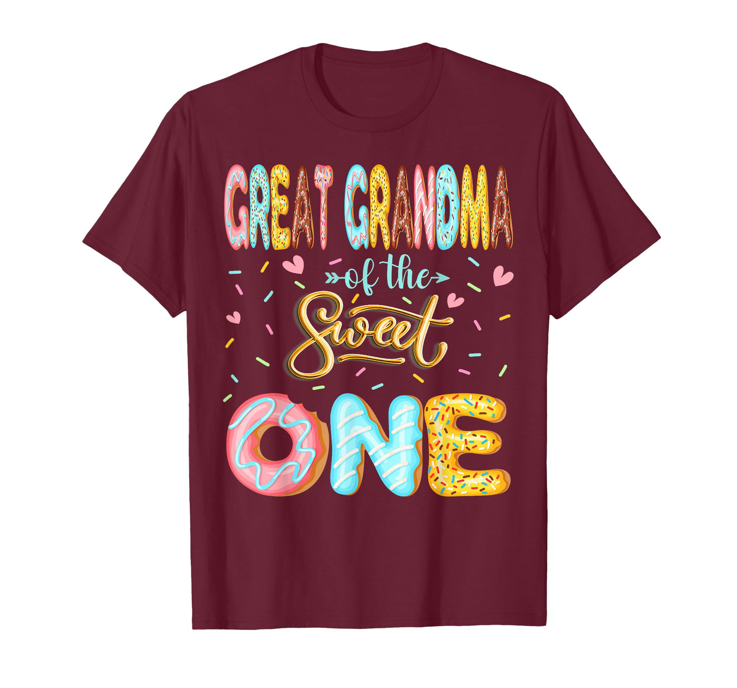 Great Grandma Of The Sweet One 1St Birthday Girl Donut Lover T-Shirt