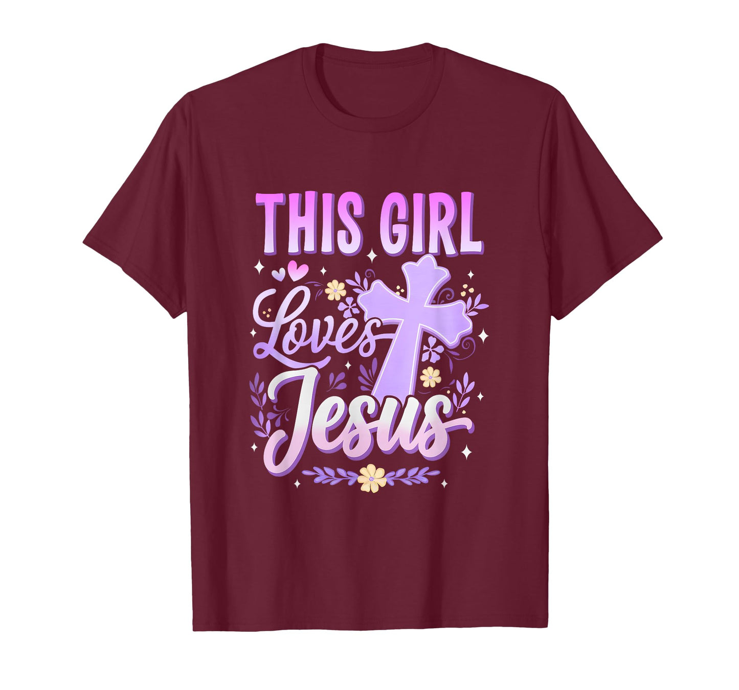 This Girl Loves Jesus Cute Christian Girl God Religious T-Shirt