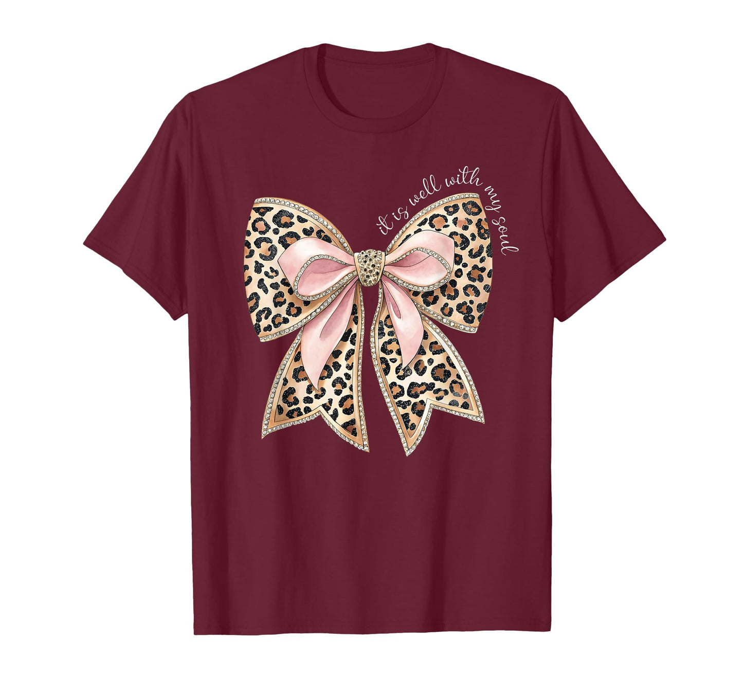 It Is Well With My Soul Inspired Faith Bible Bow Christian T-Shirt