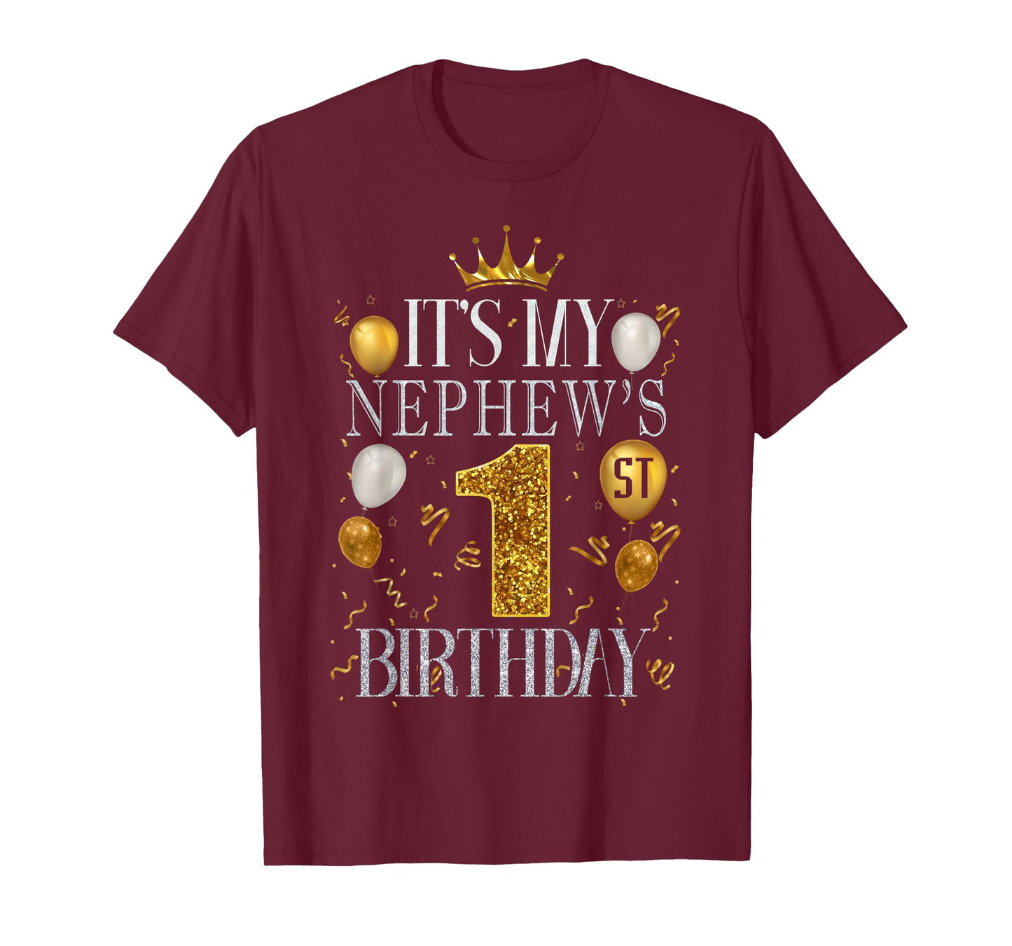 It's My Nephew's 1st Birthday Happy Birthday 1 Years Old T-Shirt