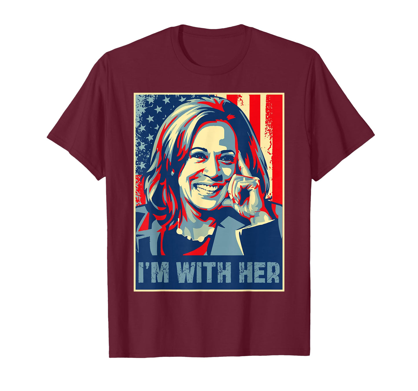 Retro I'm With Her Kamala Harris USA President Election 2028 T-Shirt
