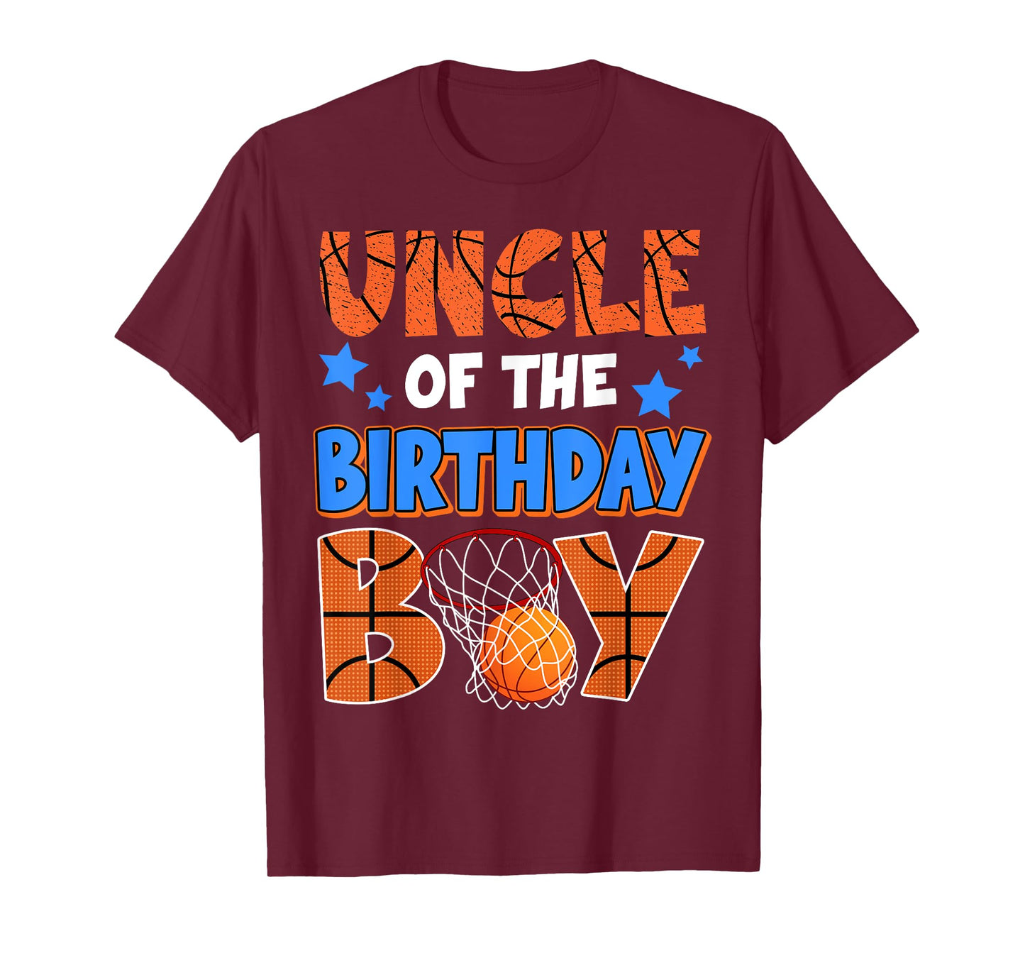 Basketball Uncle Of The Birthday Boy Family Matching T-Shirt