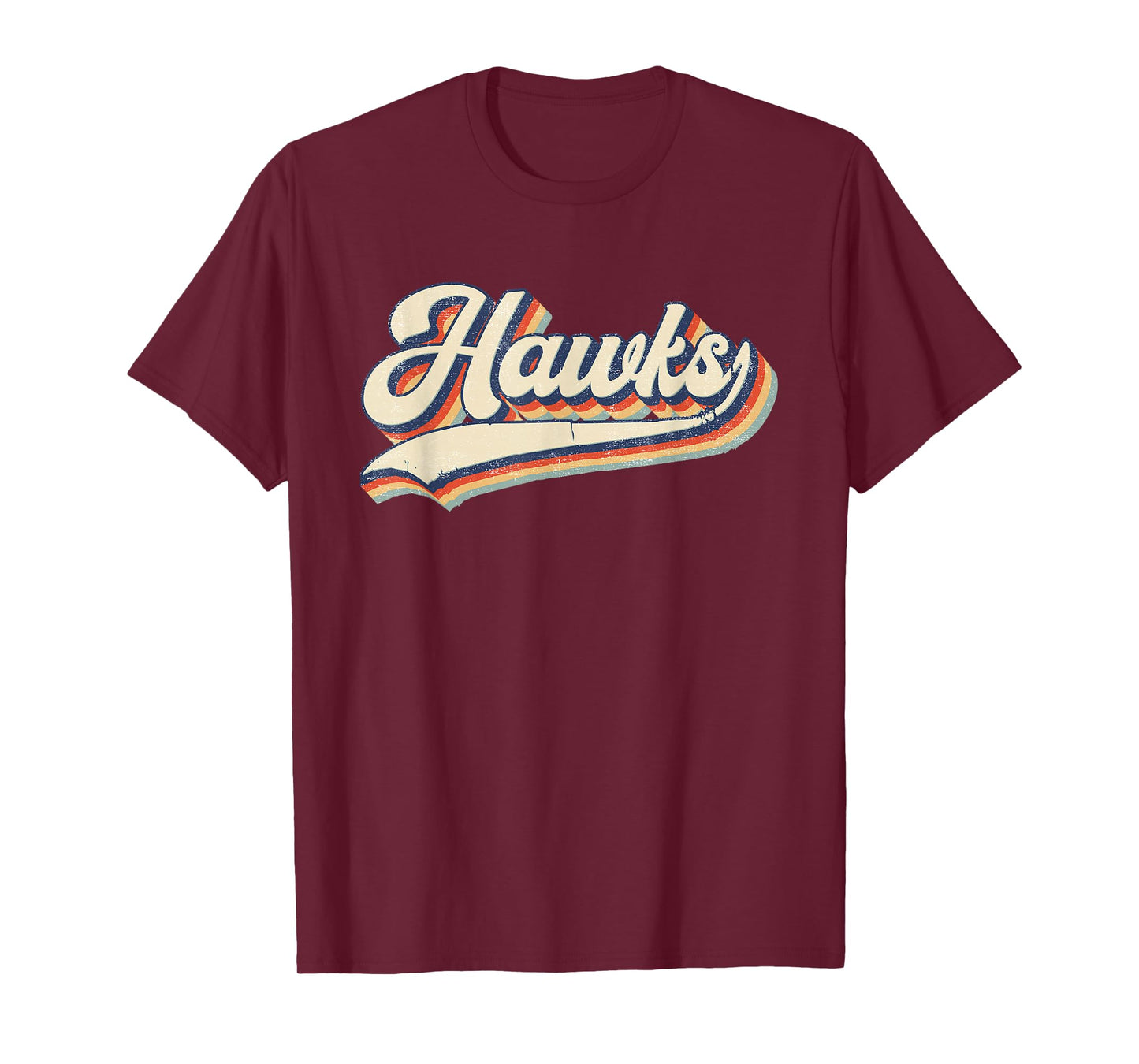 Hawks Sports Name Vintage Retro Gift Men Women Boy Girl T-Shirt