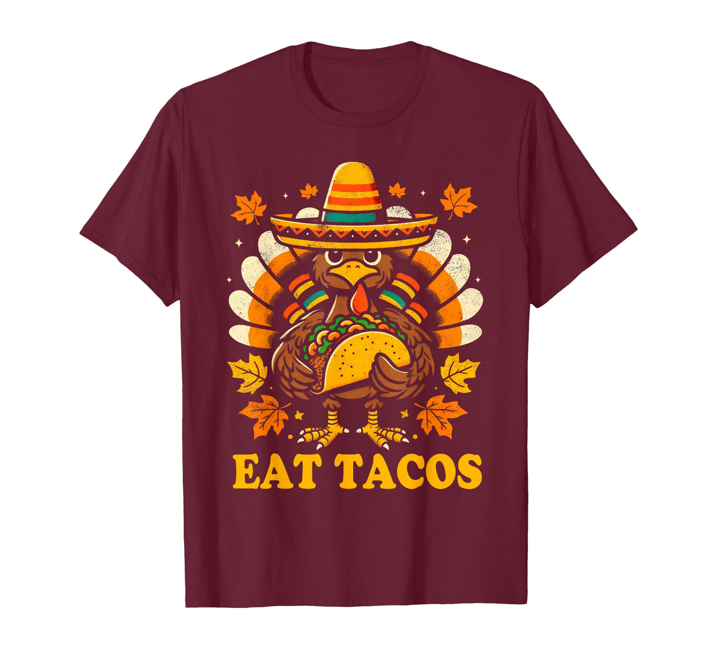 Thanksgiving Day Turkey Eat Tacos Mexican Turkey Boys Kids T-Shirt