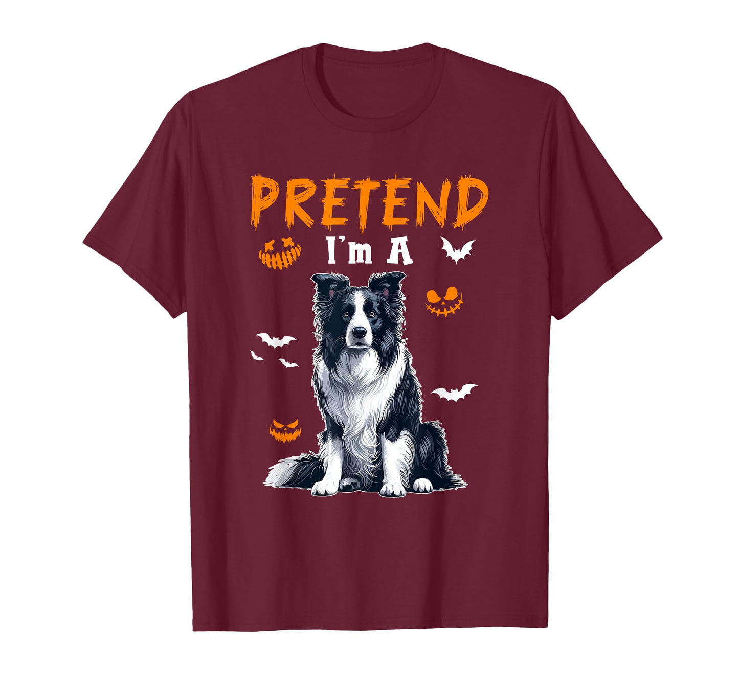 Pretend I'm A Border Collie Halloween Costume Owner Kids T-Shirt